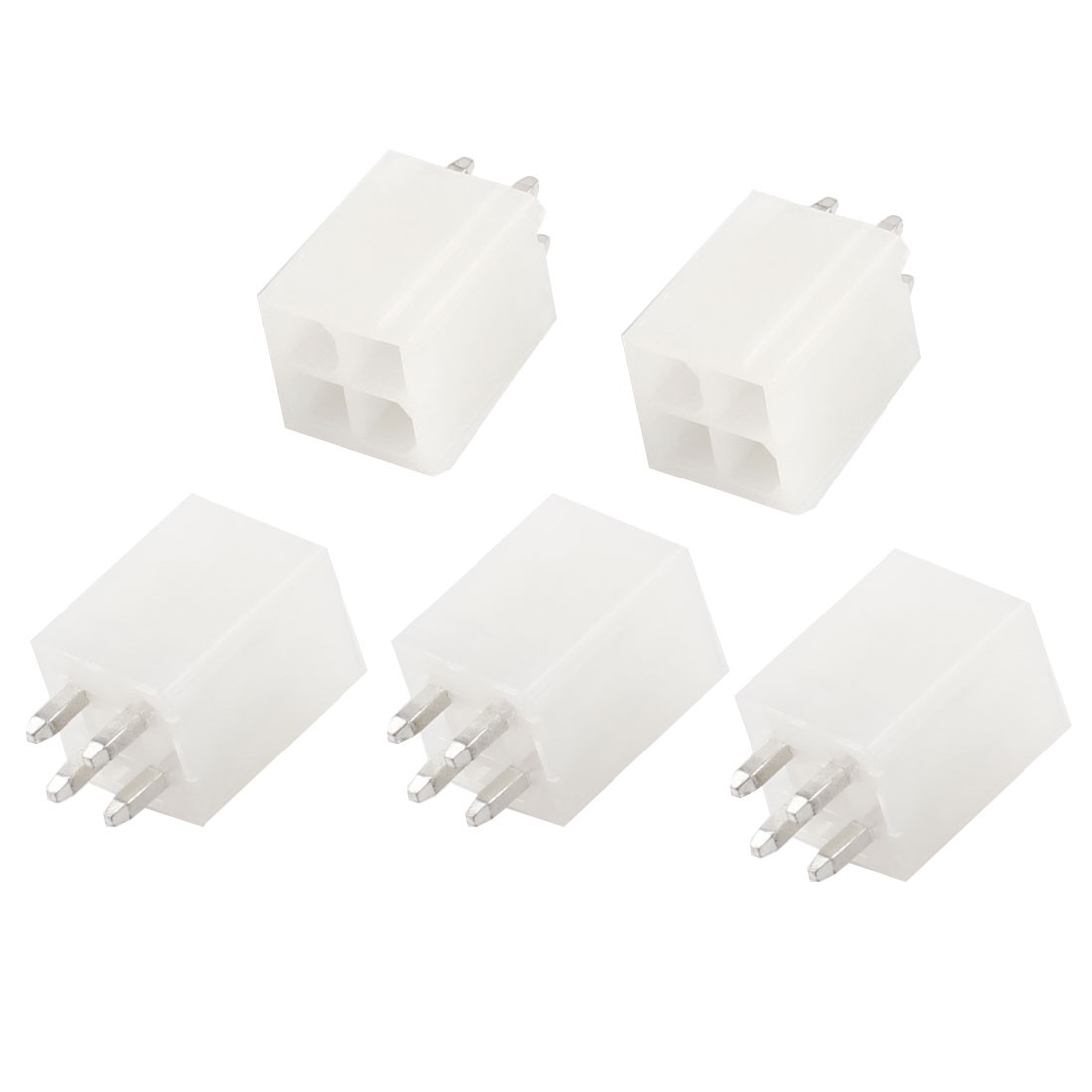Module PSU 4 Pin Straight Terminal ATX Connector Adapter Beige 5 Pcs