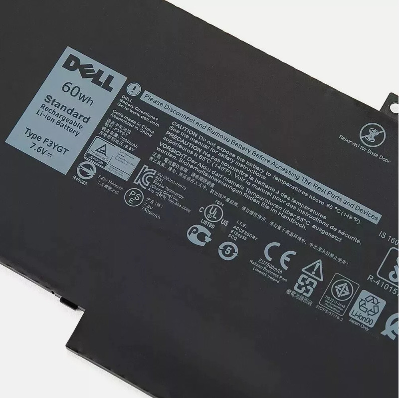 Genuine F3YGT 60Wh For Dell Latitude 14 7000 7480 7490 P28S P28S001 P73G P73G002