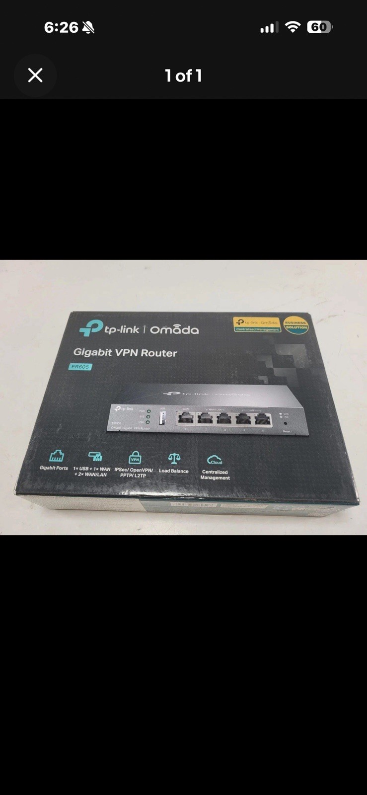 TP-Link Omada ER605 Gigabit VPN Router NIB Factory Sealed New
