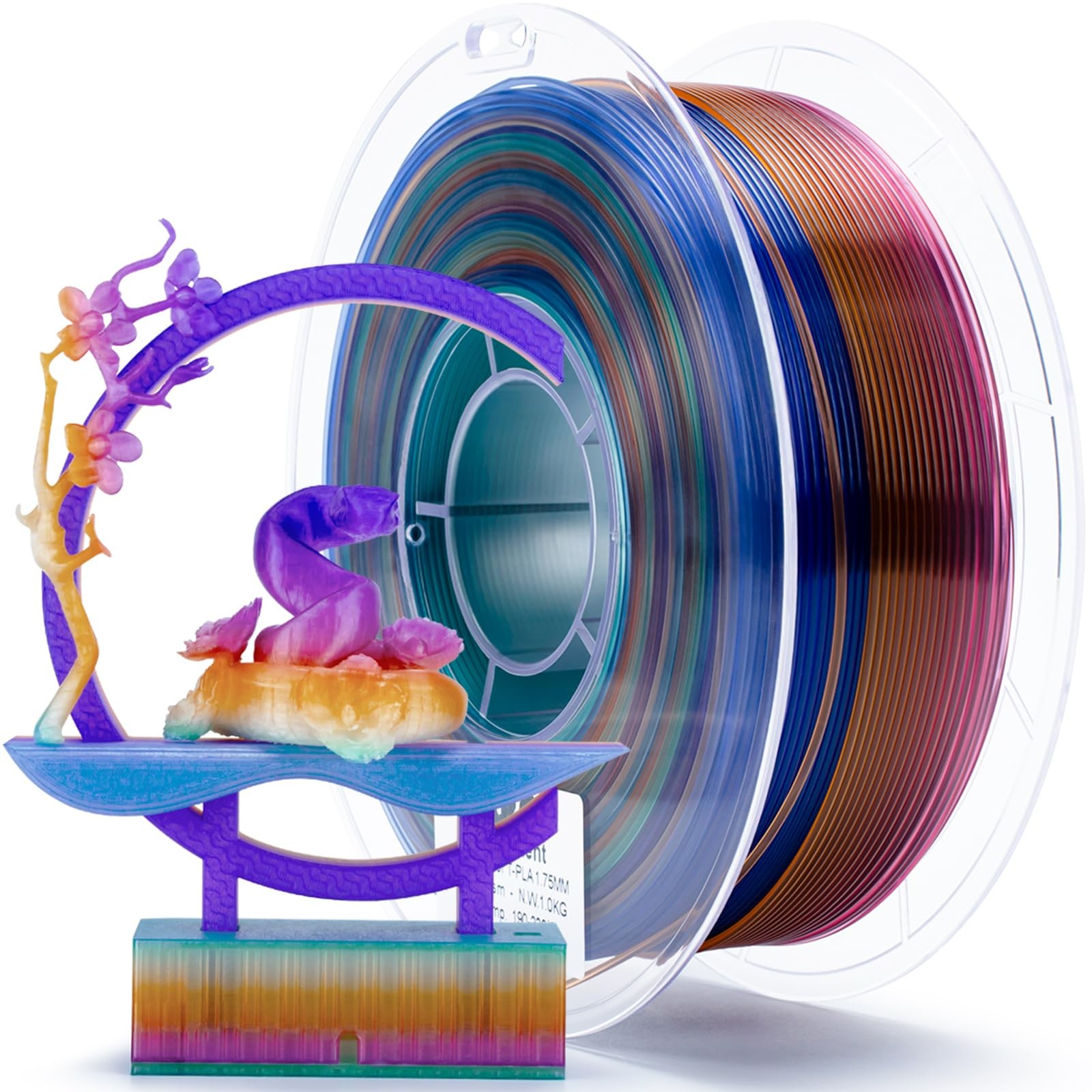 ZIRO Fast Color Change PLA, Transluent Filament 1.75mm, Crystal Prism