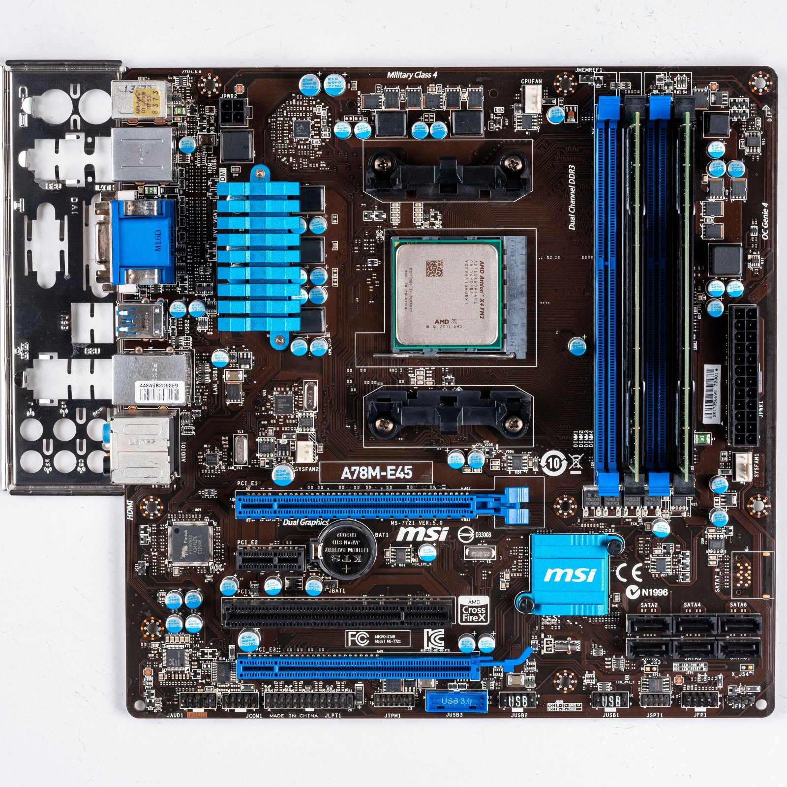 MSI A78M-E45 FM2+ MicroATX Motherboard DDR3 AMD Athlon 760K UEFI USB 3.0 HDMI