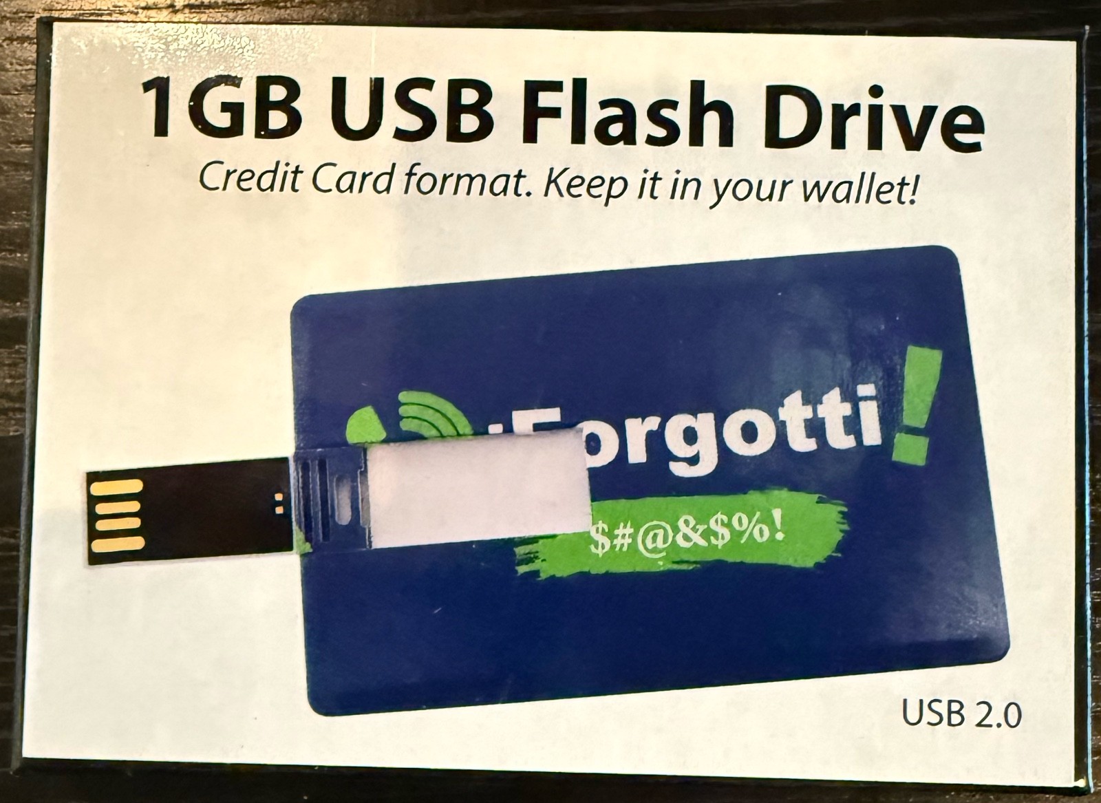 1gb usb flash drive - credit card format