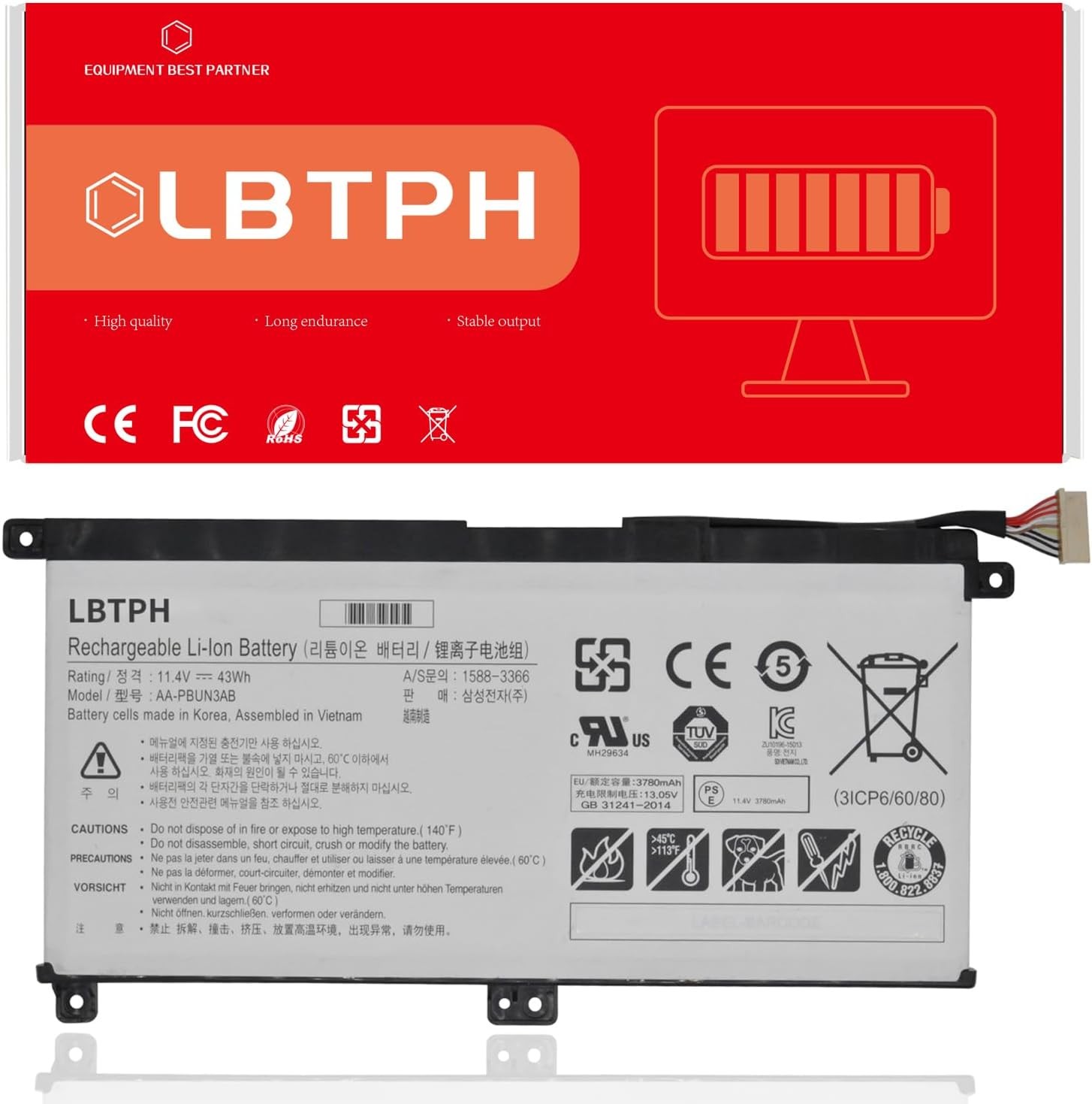 AA PBUN3AB AA PBUN3QB Compatible Laptop Battery Replacement for Samsung ebook 5