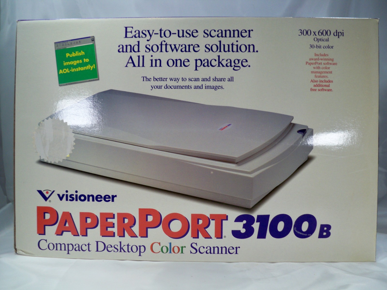 Visioneer PaperPort 3100 Flatbed Scanner – New in Box – Vintage NIB