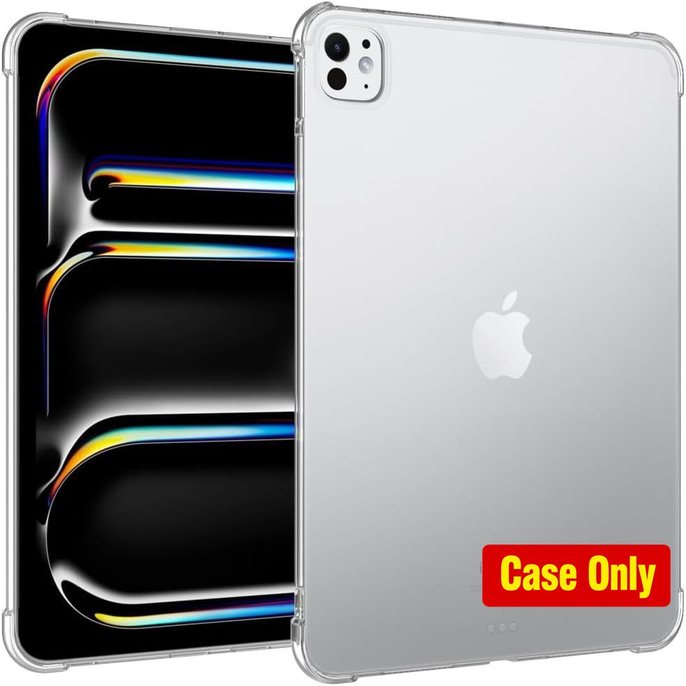 Protective Cover for iPad Pro 11 Inch 2024 M4, Slim Clear Lightweight TPU Case