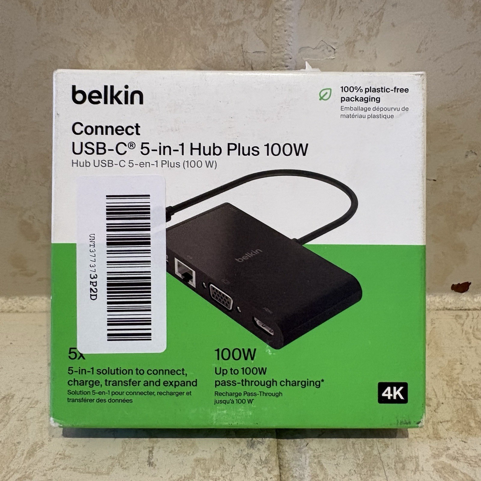 Belkin USB-C 5-in-1 Hub Plus Work 100W (AVC004) - Black NEW