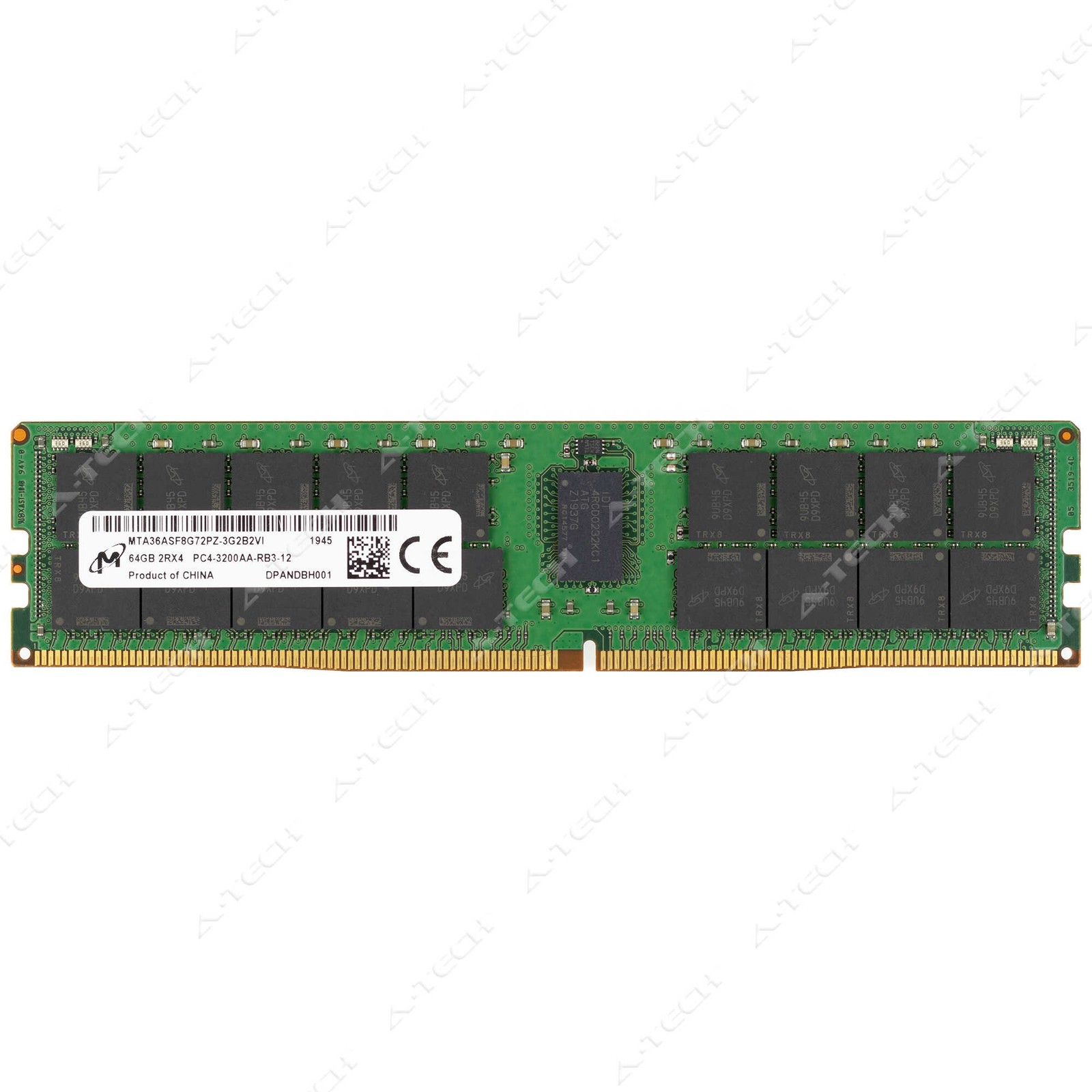 Micron 64GB DDR4-3200 PC4-25600 ECC RDIMM Server Memory RAM MTA36ASF8G72PZ-3G2B2
