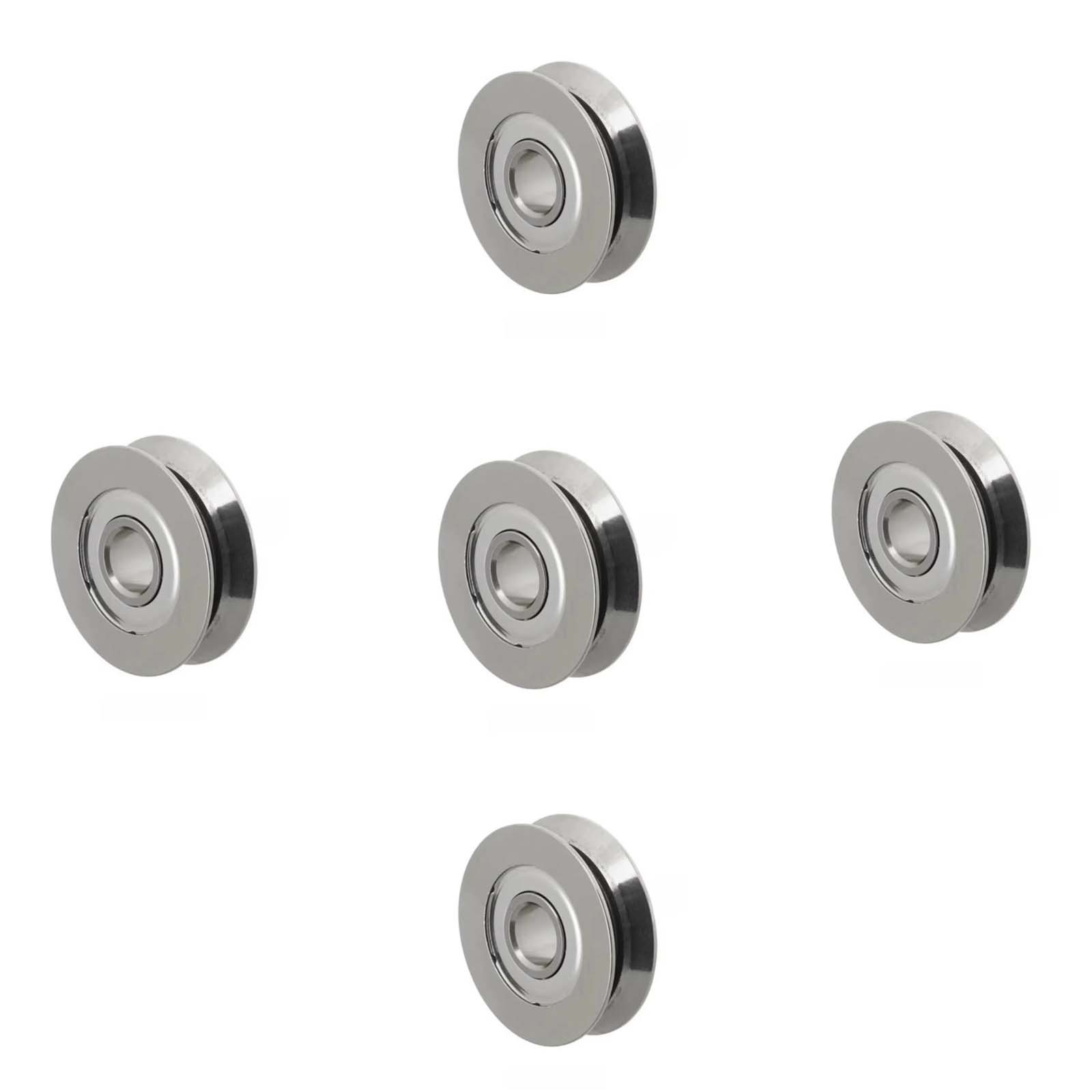 5PCS Stainless Steel U-Groove Pulley 4*14*4mm SZU4-14 U-Groove U-Groove Pulley