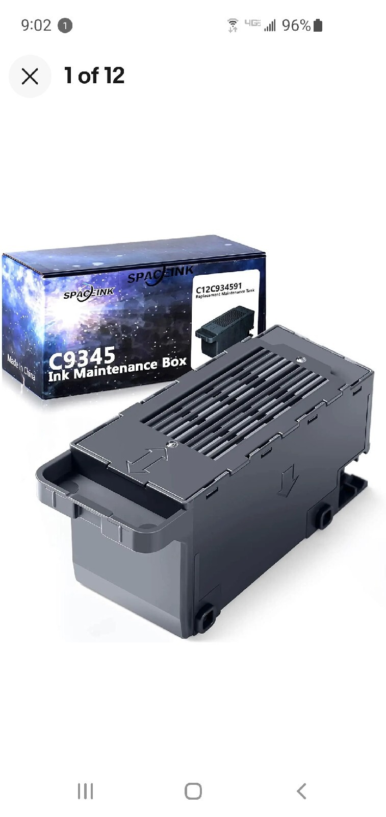 2~Pack Spaceink C9345 C12C934591 Ink Maintenance Box for Ecotank ET-8550 & 16600