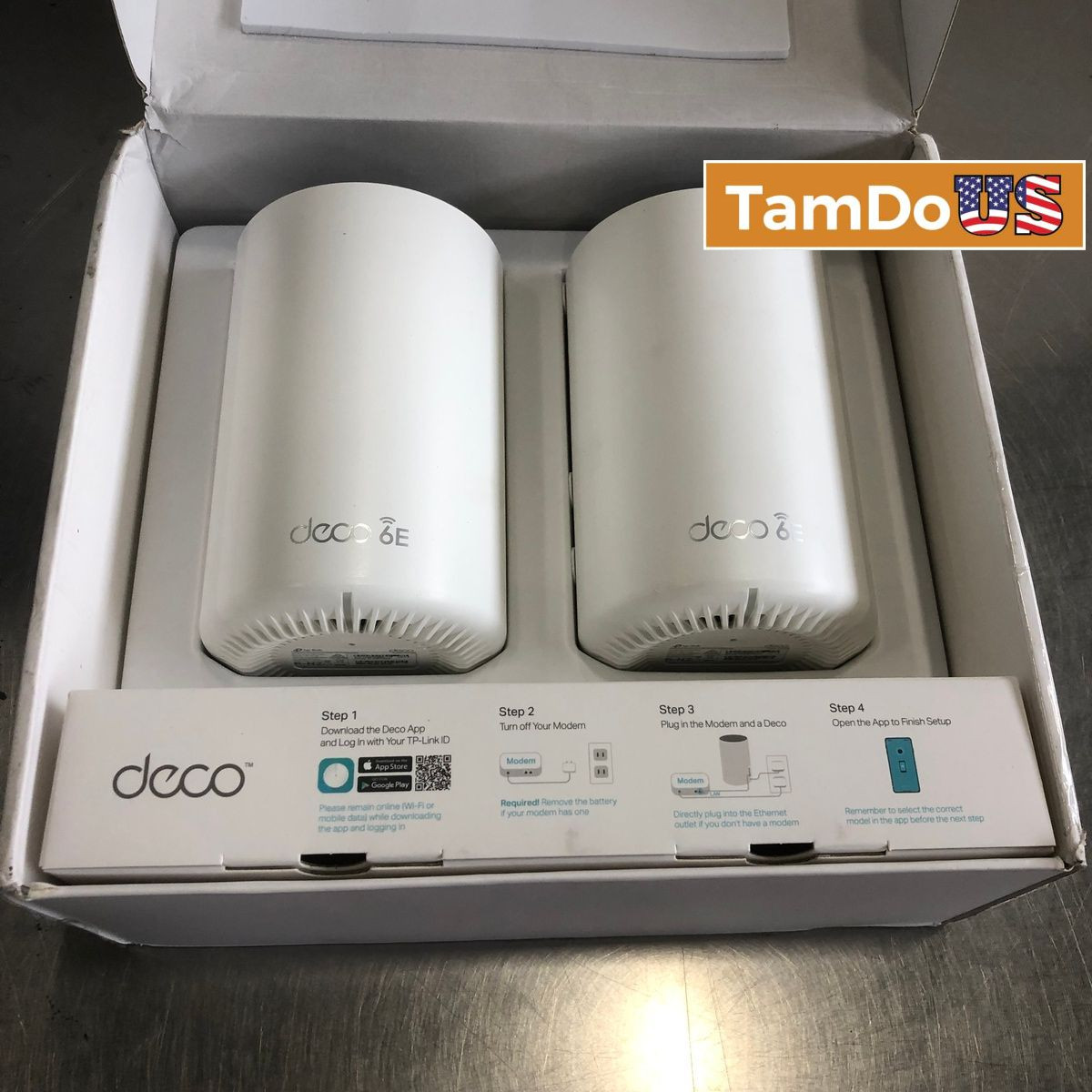 TP-Link Deco XE75 Pro AXE5400 Tri-Band Mesh Wi-Fi 6E System (2-Pack)