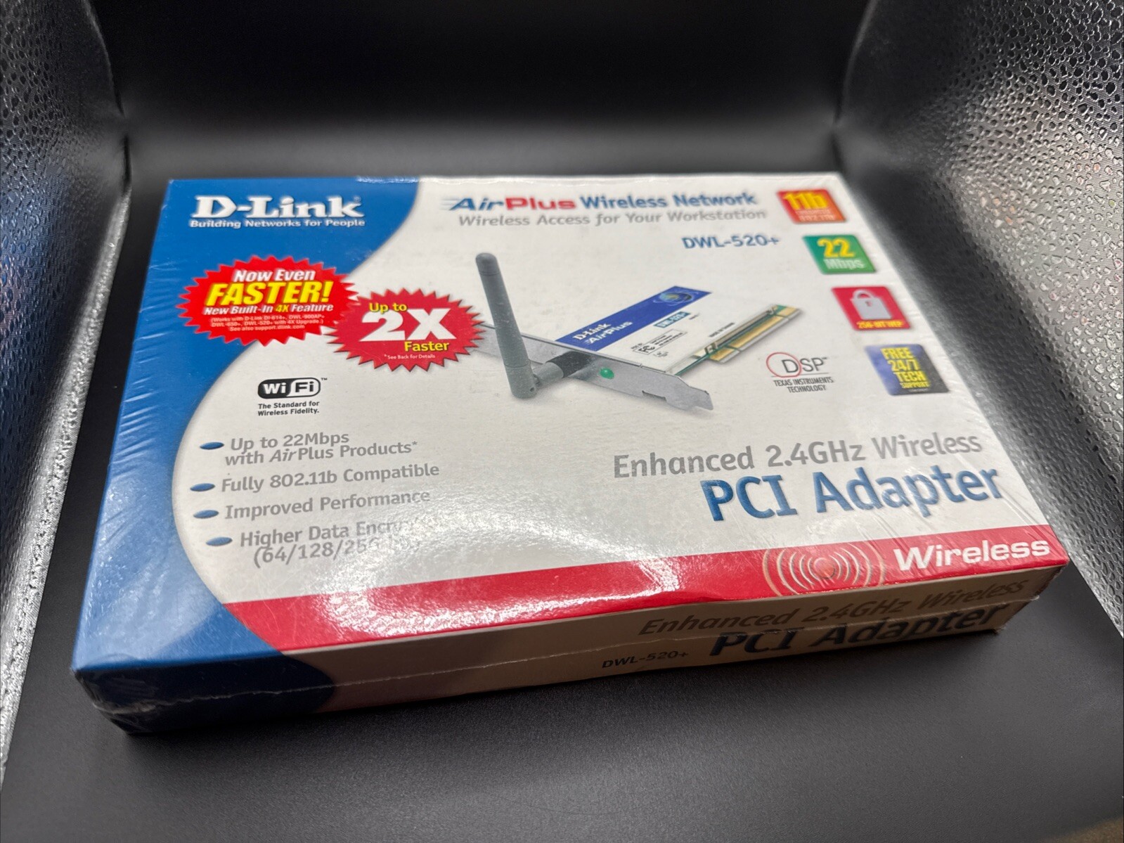 D-Link Air Wireless Network DWL-520+ Wireless PCI Adapter 802.11b 22 Mbps