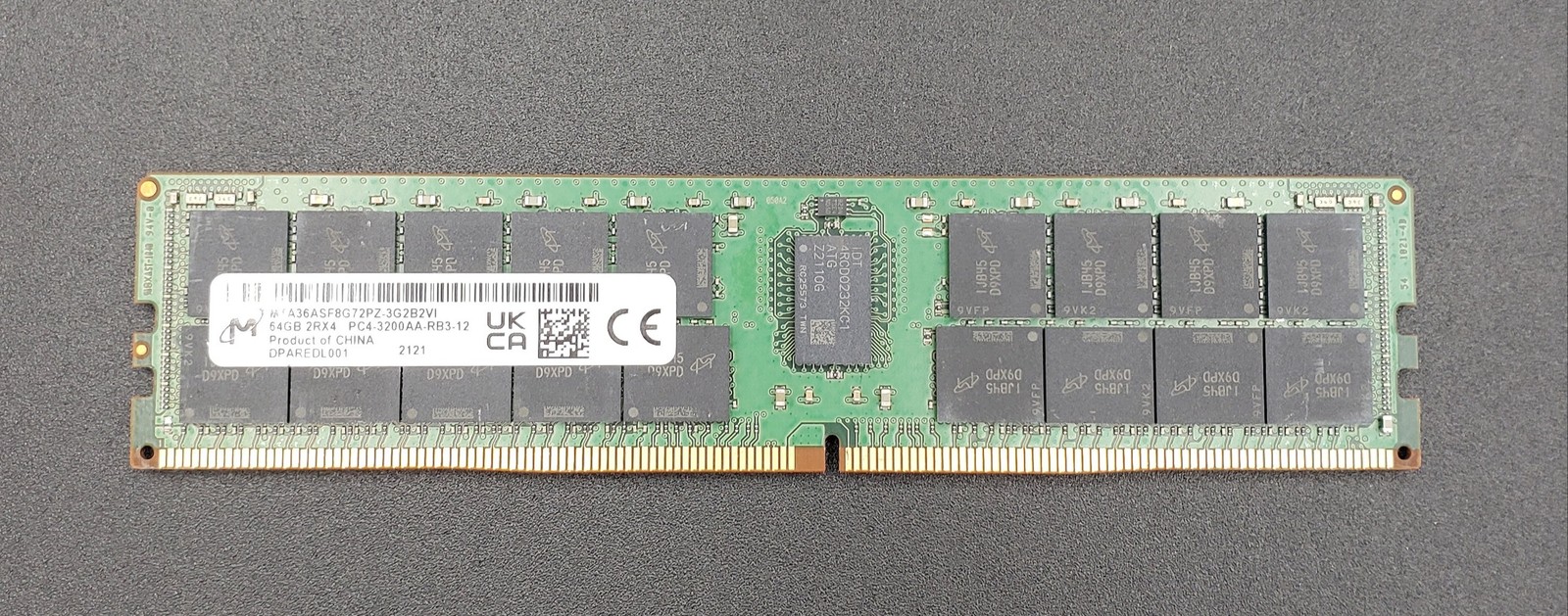 Micron 64GB 2Rx4 PC4 3200 RDIMM ECC Memory RAM MTA36ASF8G72PZ-3G2E1