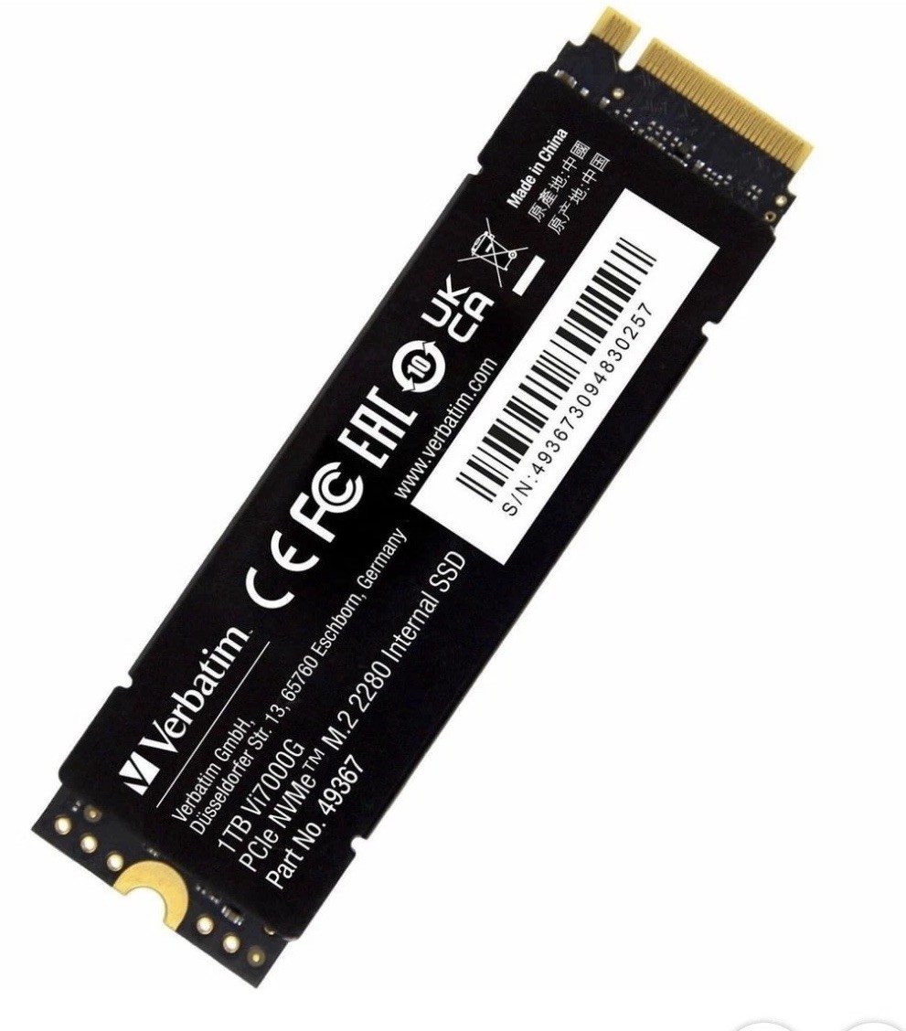 (BEST) Verbatim Vi7000G 1TB PCIe NVMe M.2 2280 Internal SSD Heatsink PS5/PC