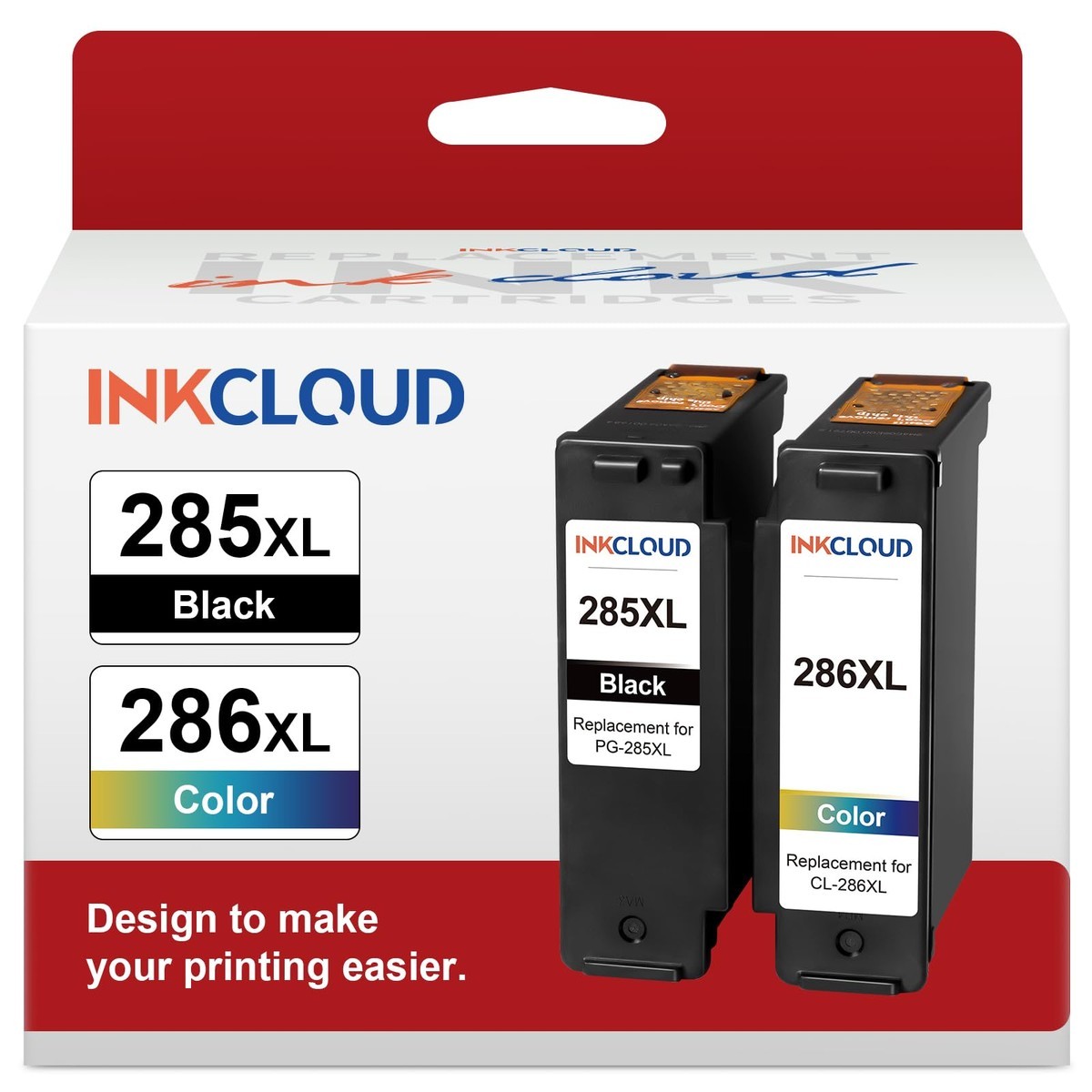 INKCLOUD PG-285XL CL-286XL Ink Cartridges Compatible with Canon