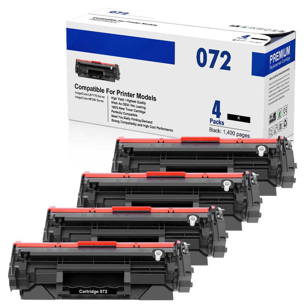 4x CRG072 Toner Cartridge Compatible for Canon 072 LBP170 MF287dw MF280 MF289dw