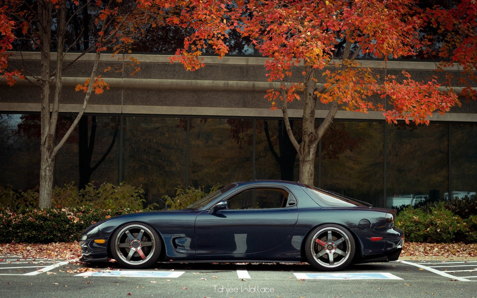 Cars mazda rx 7 side view fd fd 3s Desk Mat Stitched