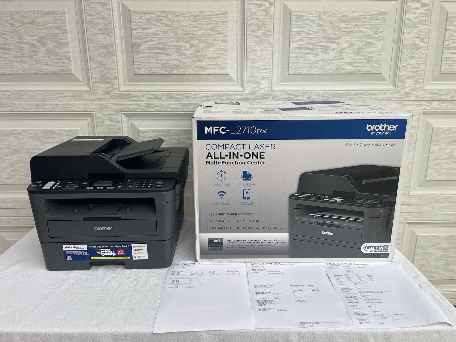 Brother MFC-L2710DW Laser All-in-One B&W Duplex Wireless 32ppm Ethernet