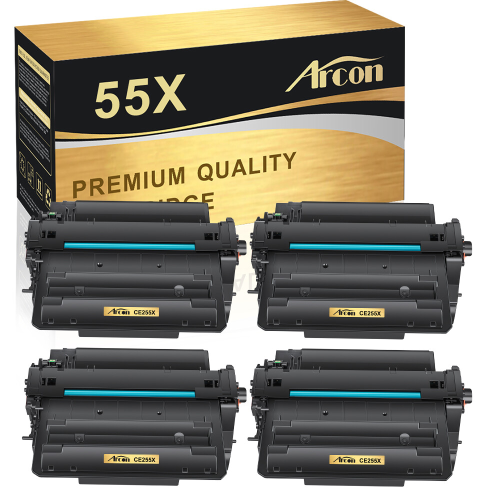 4PK CE255X 55X Toner Cartridge For HP LaserJet P3015dn P3016 MFP M525dn M525f
