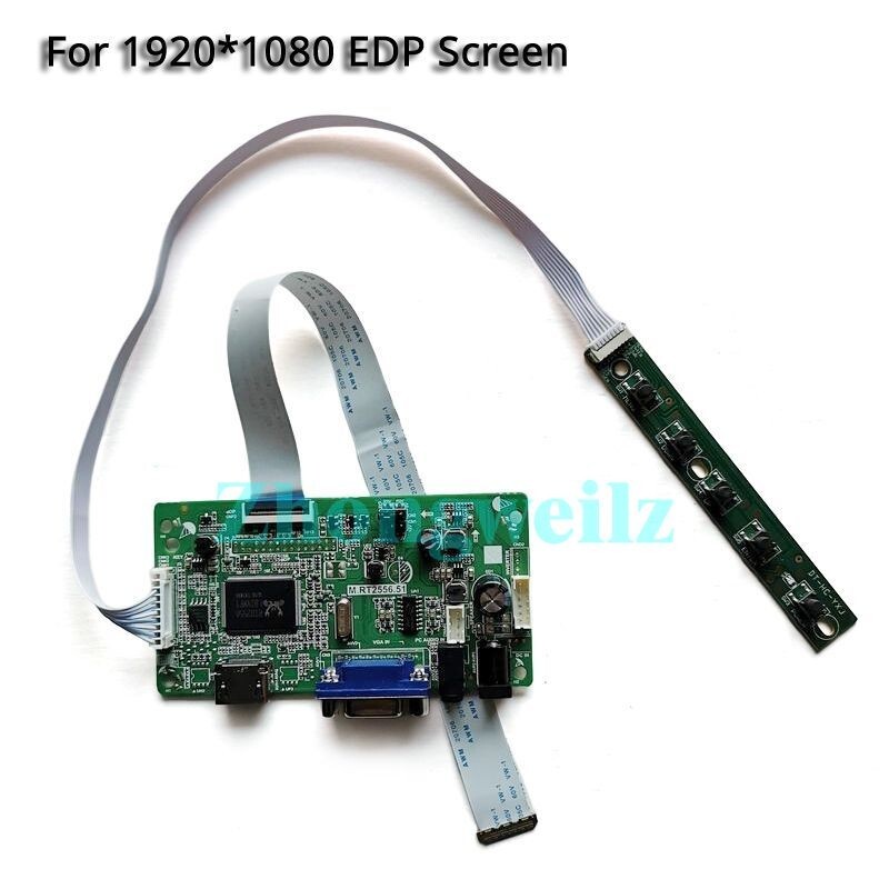 For NV140FHM-N41/N43/N45 1920x1080 VGA+HDMI 30 Pin EDP Panel Drive Board DIY Kit