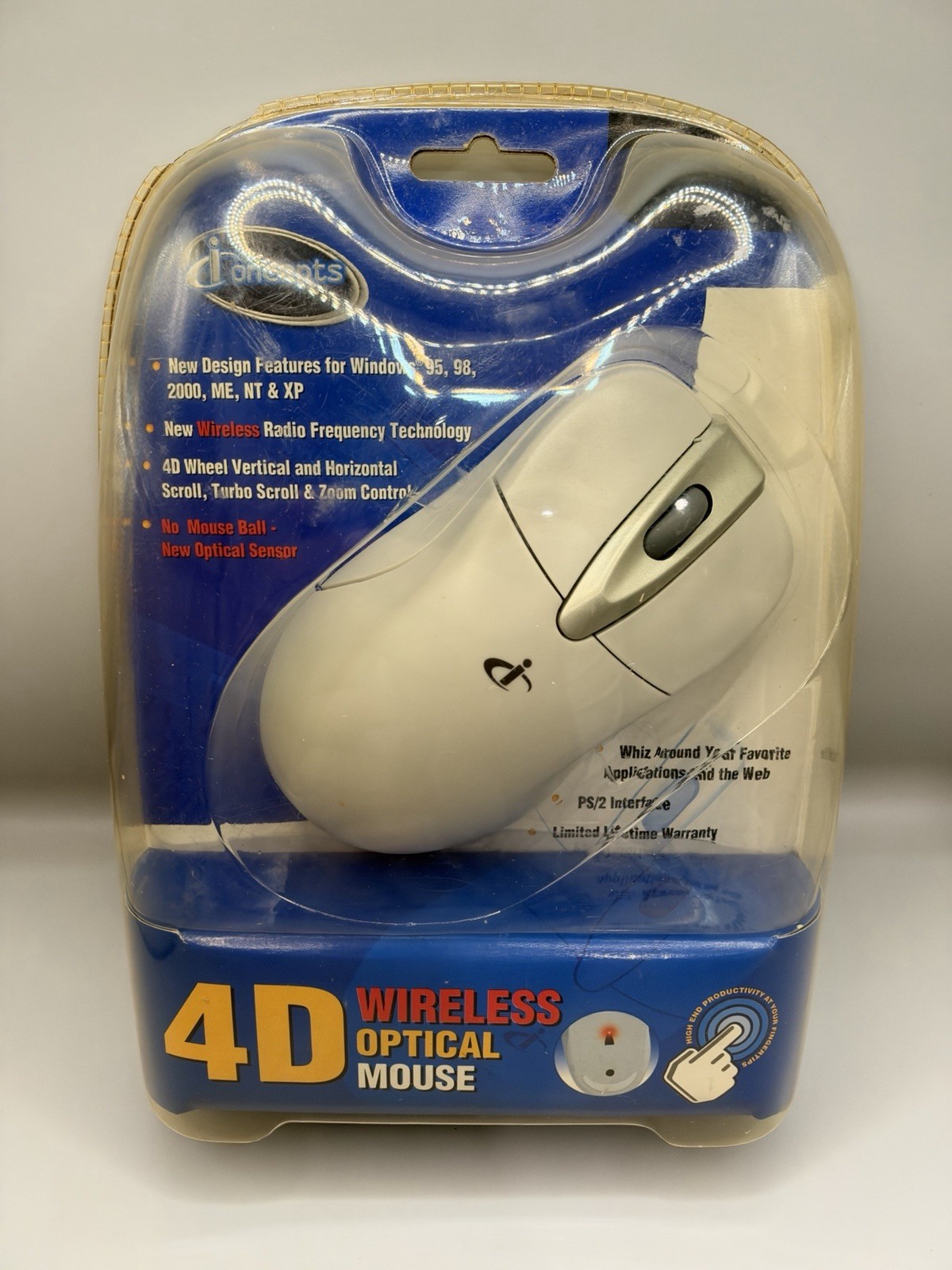VINTAGE ICONCEPTS 4D INTERNET SCROLL COMPUTER MOUSE NEW IN ORIGINAL BOX