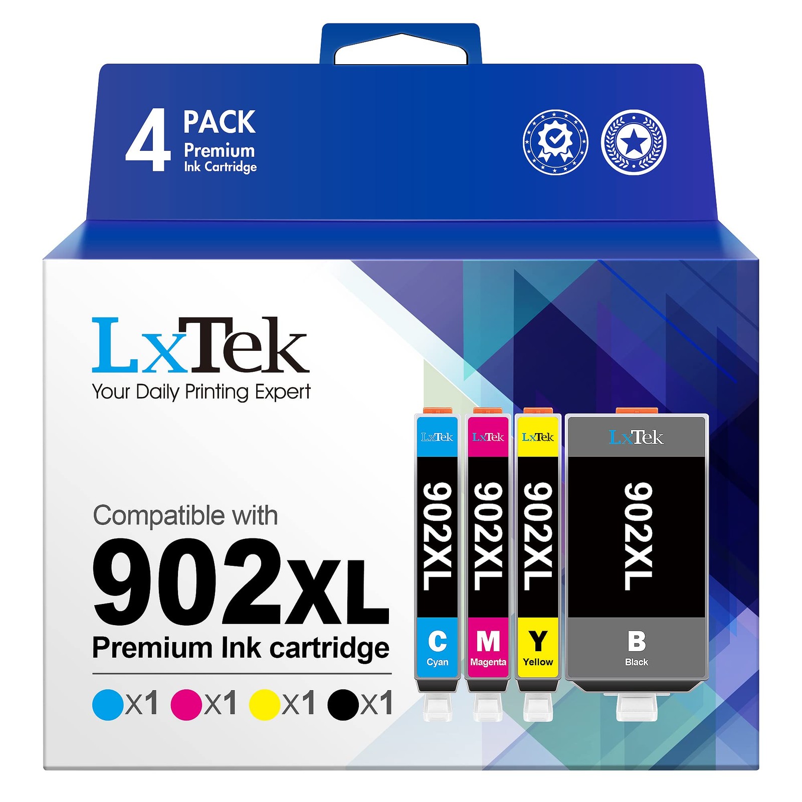 LxTek 902XL Ink Cartridges for HP Printers Compatible Replacement for HP 902X...