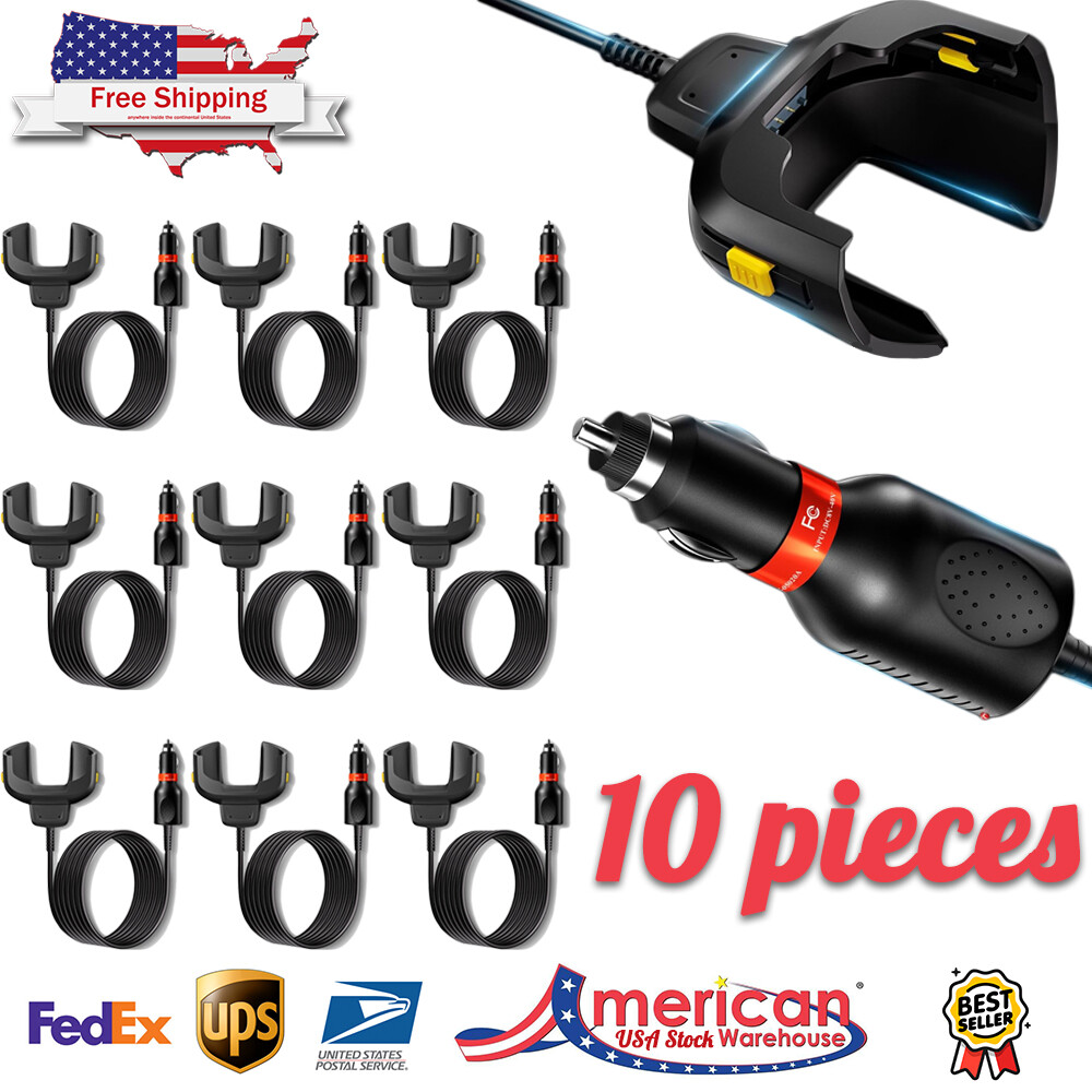 10pcs Car Charger Cable for Zebra TC70 TC75 TC72 TC77 Vehicle, CHG-TC7X-CLA1-01