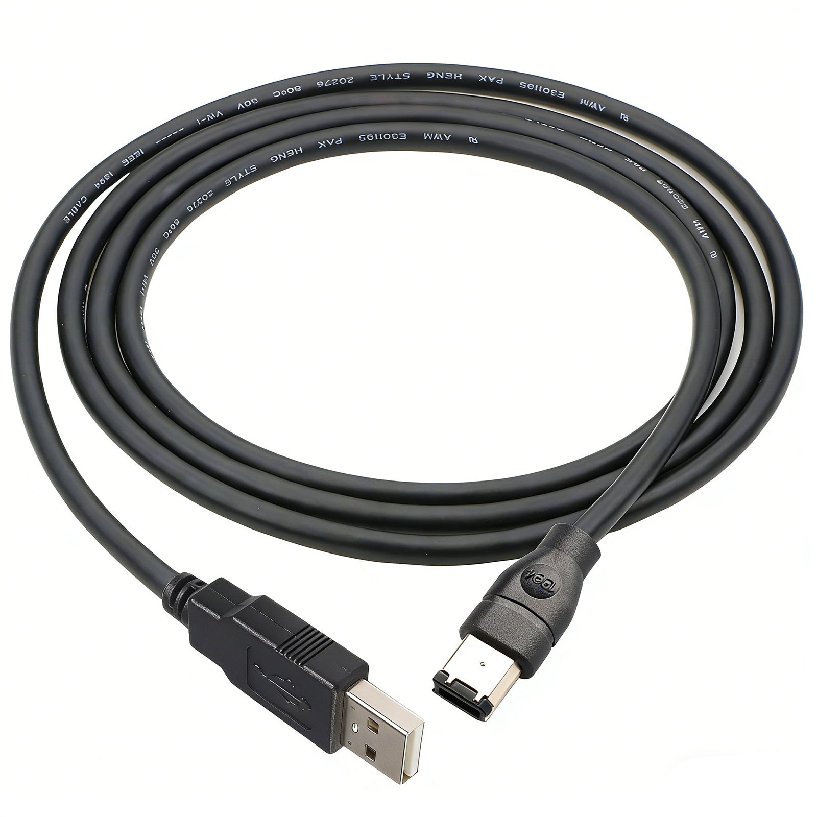 Firewire to USB Adapter Cable 6-Pin IEEE 1394 Male to USB 2.0 Male Converter ...