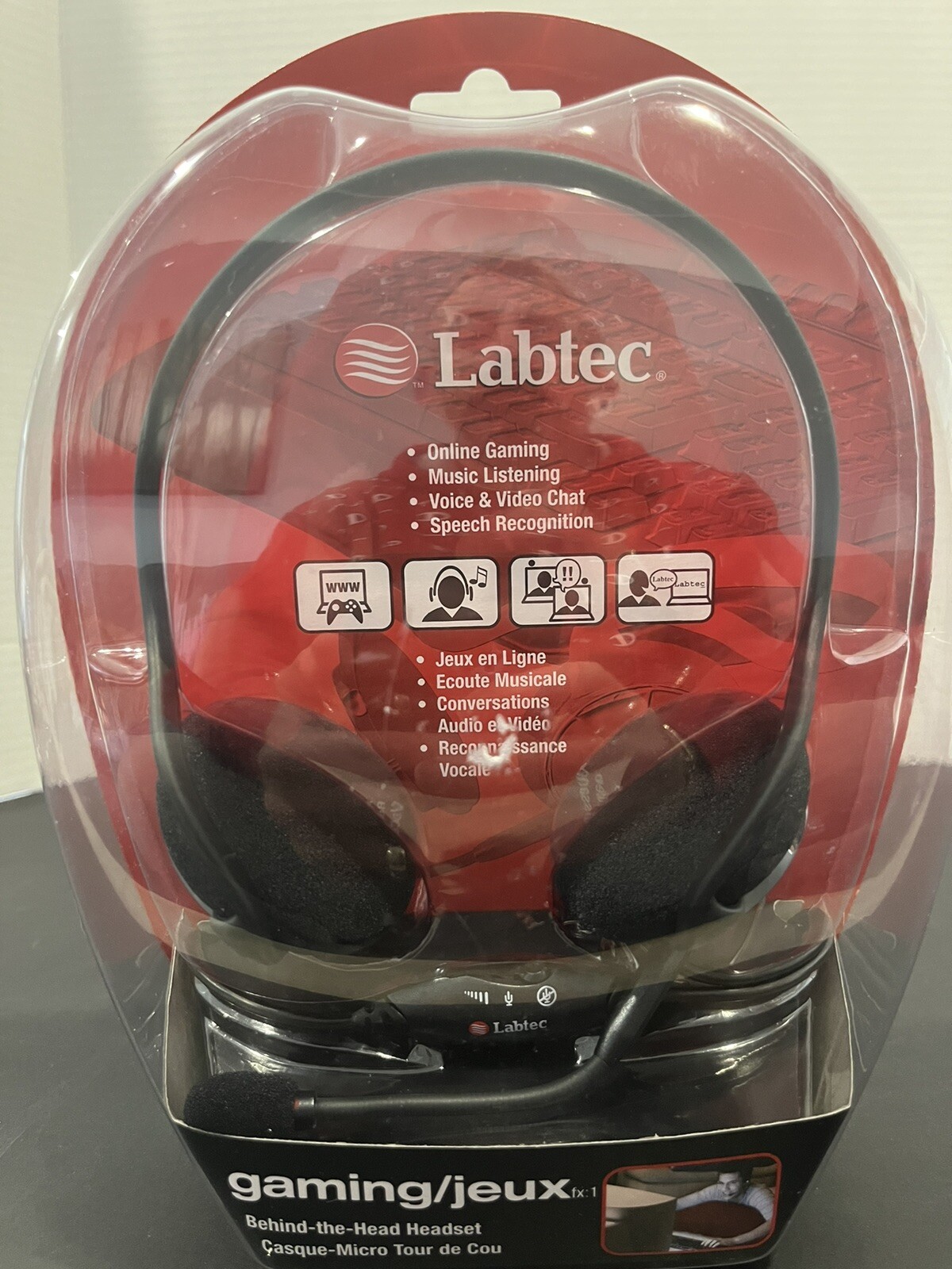 NEW ~ Labtec PC Headset with Microphone Stereo 332 ~ Voice & Video Chat ~ Gaming