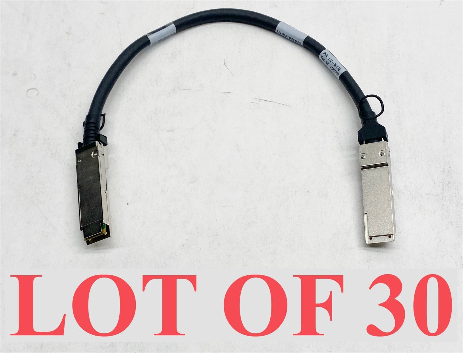 NetApp 0.5M QSFP-QSFP 40GBase External SAS Stacking Cable 112-00176 Lot 30