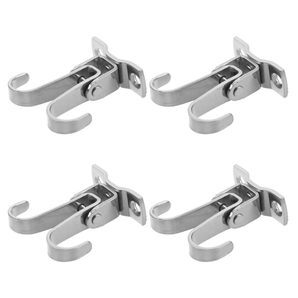 4Pcs Reusable Stainless Steel Ceiling Hooks Dual Prong Swivel for Pendant Lights