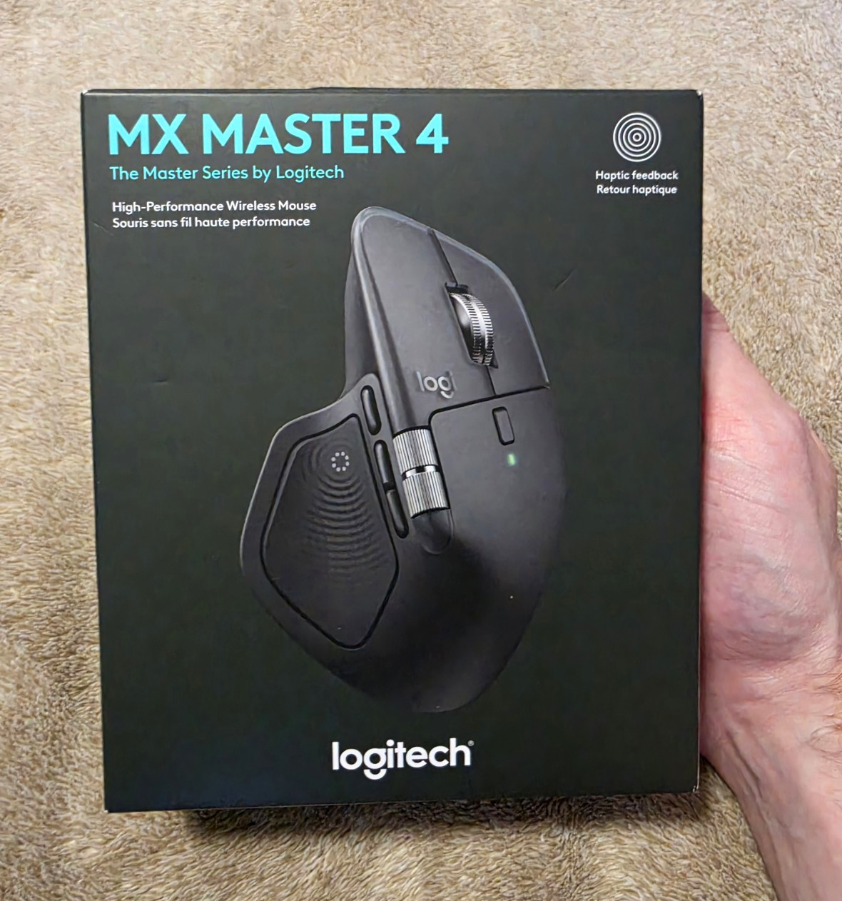 Logitech MX Master 4 Wireless Bluetooth Mouse Black Haptic USB-C 8000DPI 8btn