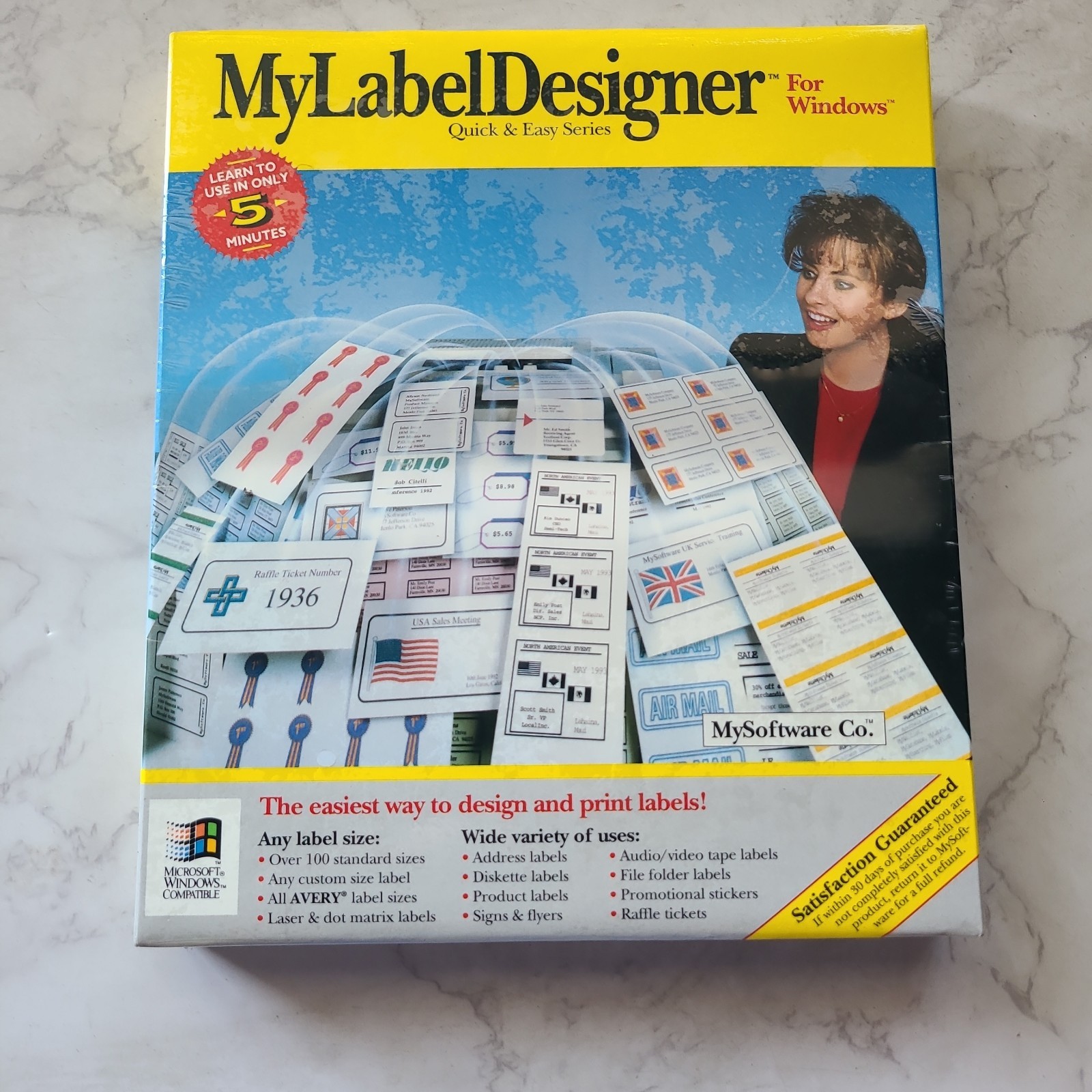 My Label Designer for Windows CD Computer Software 95 PC CD-ROM, All Avery Label