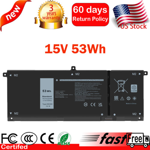15V 53Wh H5CKD BATTERY FOR DELL Inspiron 5402 5502 7300 7306 Latitude 3410 3510