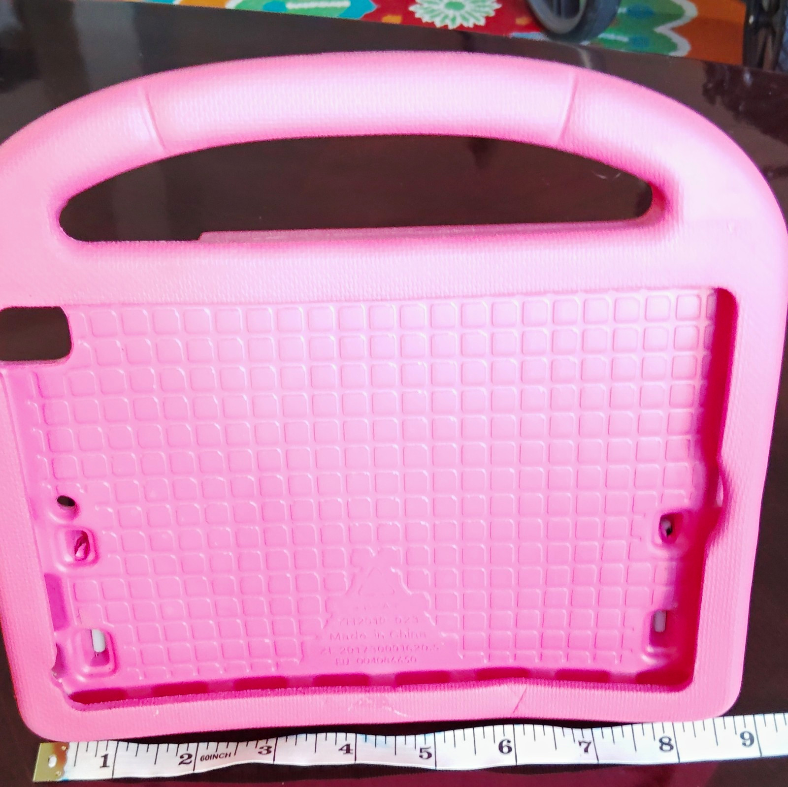 Shockproof Pink Handle Stand Silicone Case for Apple iPad 2 8.5 /5.5