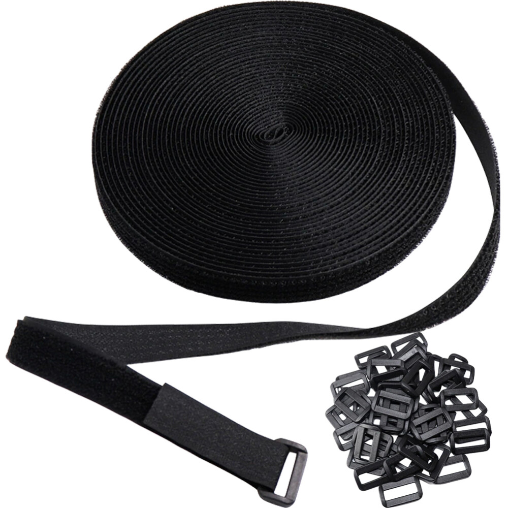 1 Set Hook And Loop Strap With Buckle 5m Adjustable Securing Cable Strap