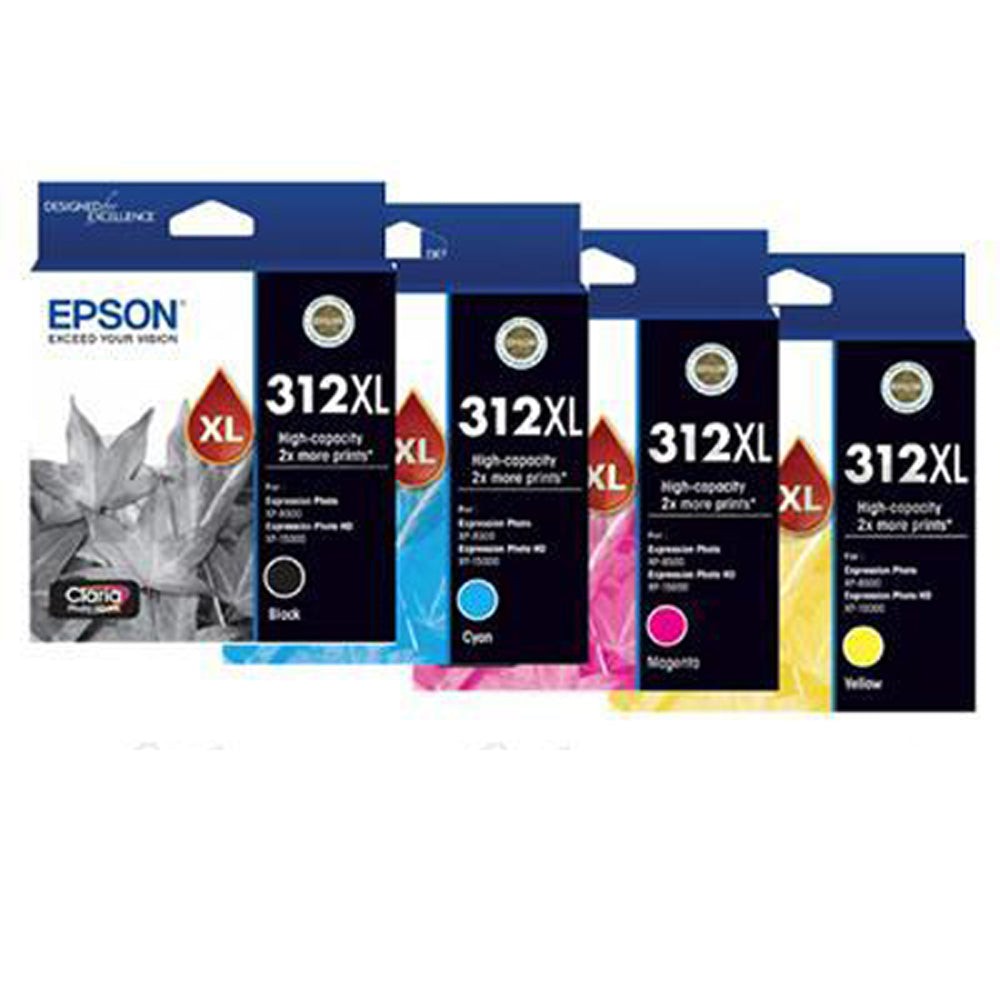 AU GENUINE Original Epson 312XL 4 Colours Ink Cartridge Toner XP-8500 XP-15000