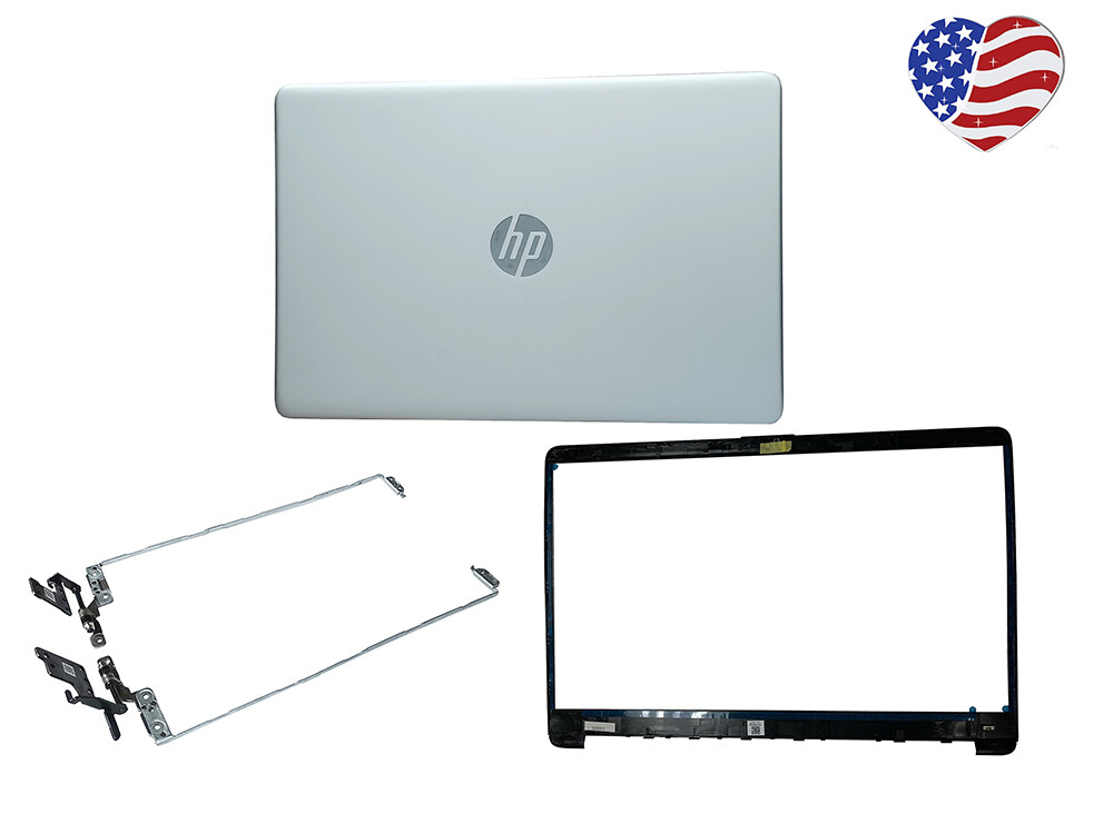 LCD Back Cover + Hinges + Bezel Frame For HP 15-dw3033dx 15-dw3163st 15-dw3165st