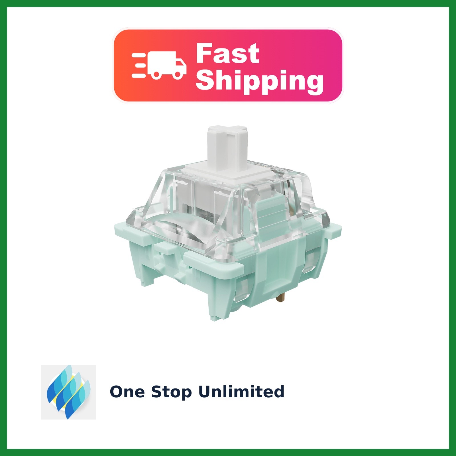 Zhouwang Gateron Jade White Keyboard Switches 90pcs