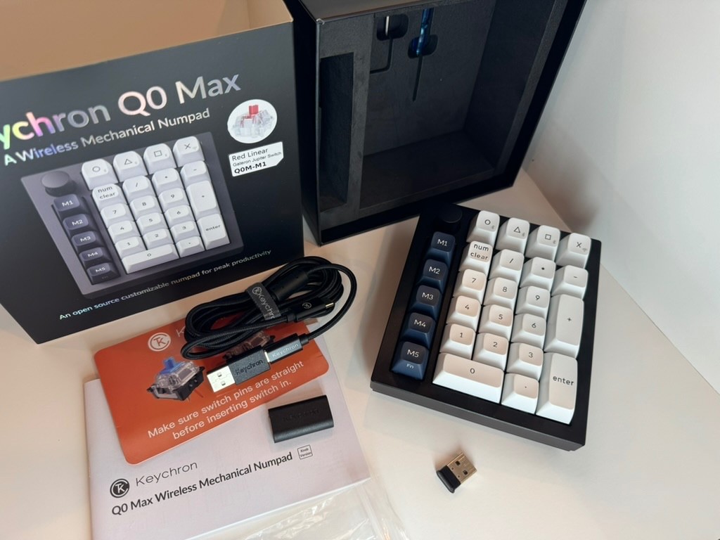 Keychron Q0 Max Wireless Custom Mechanical Numpad Gateron Jupiter Red 2.4 GHz/BT