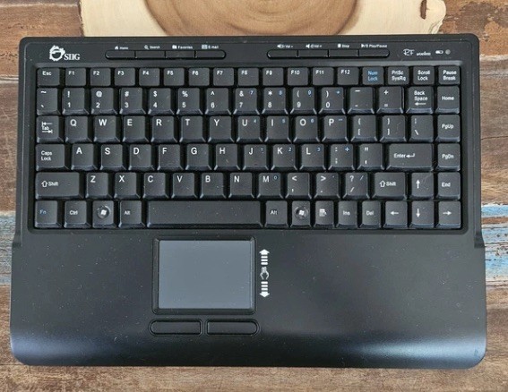 SIIG Wireless Mini Multimedia Touchpad Keyboard NO ADAPTOR As Is