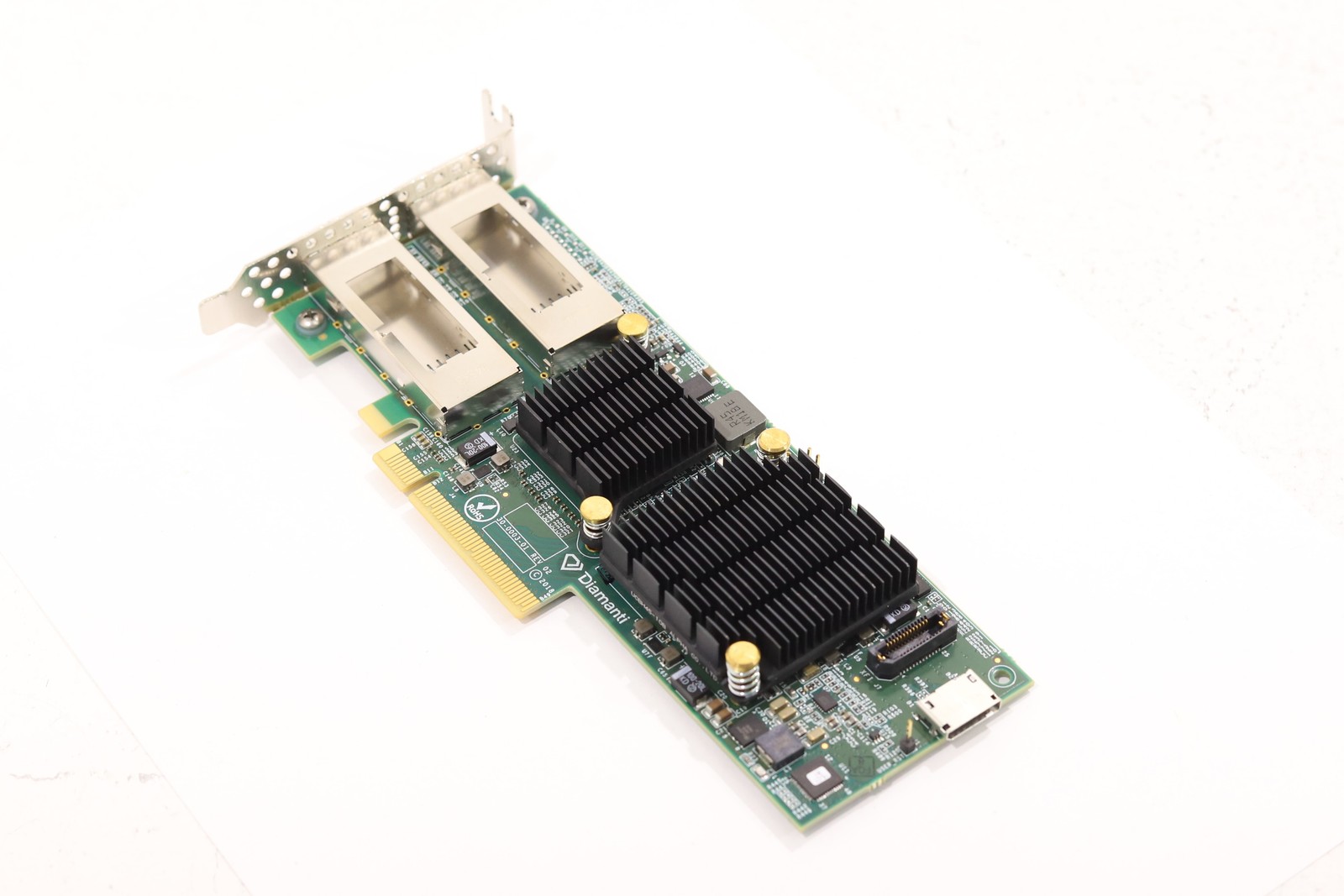 Diamanti Dual-Port Low-Profile Network Card P/N: 35-0003-01 Tested Working