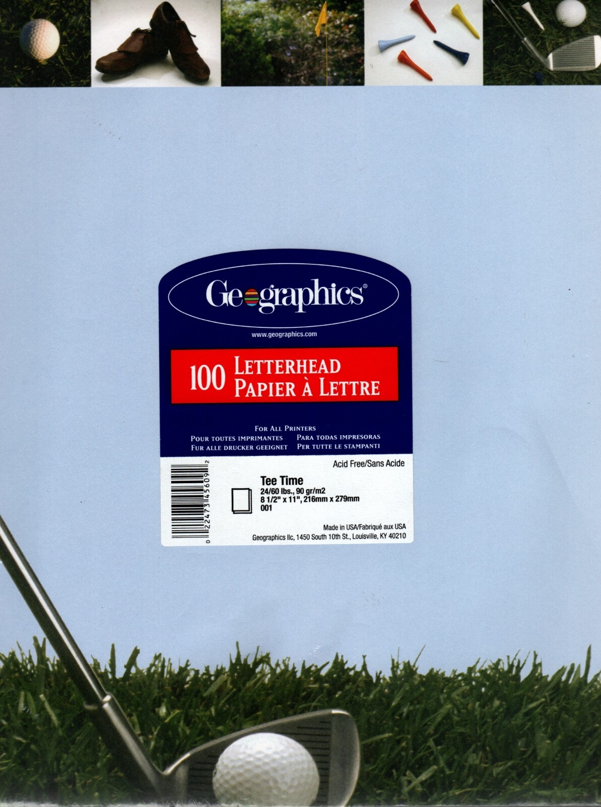 Golf Ball Club Tee Tees Golfer Designer Letter Computer Paper -  100 sheets