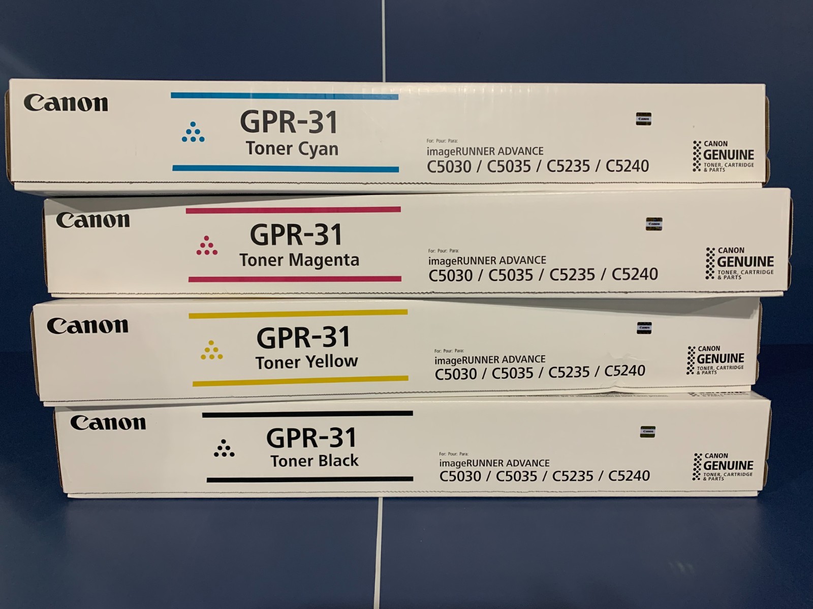 Canon GPR-31 Toner Cartridge Set Black. Cyan. Magenta. Yellow