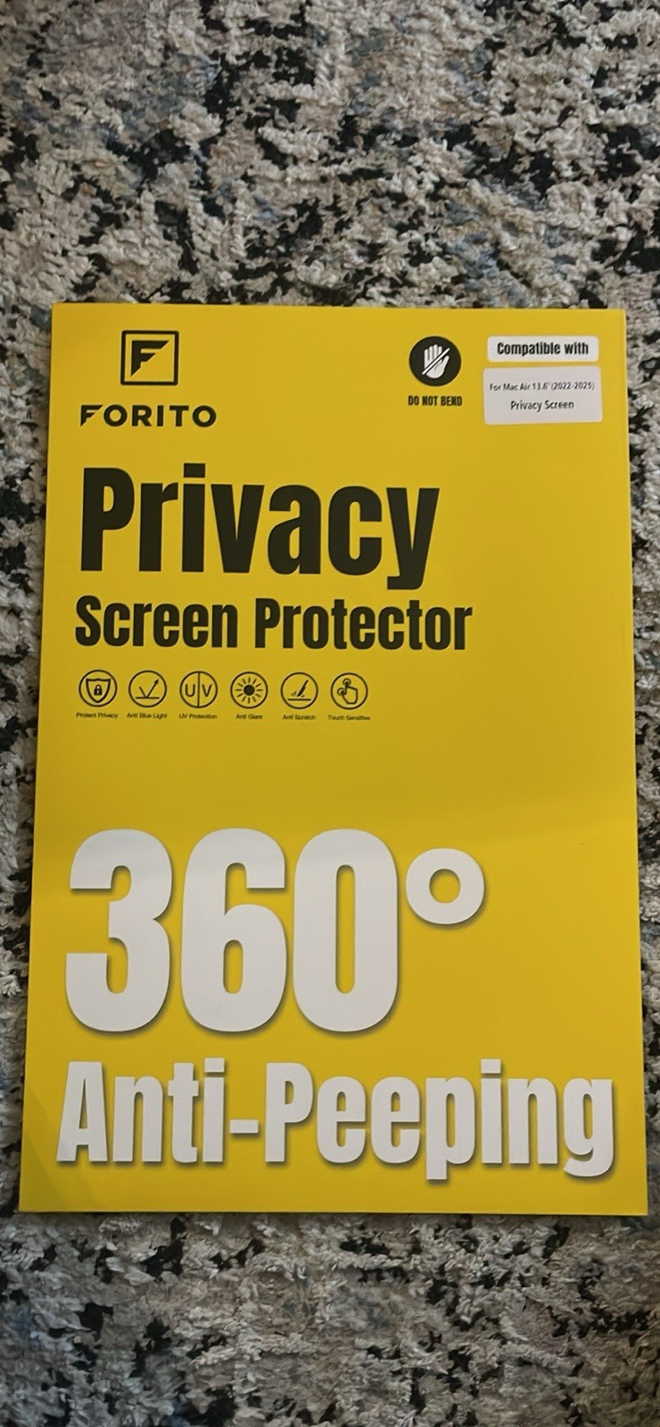 F FORITO Magnetic Privacy Screen Protector Compatible with MacBook Air 13.6 inch