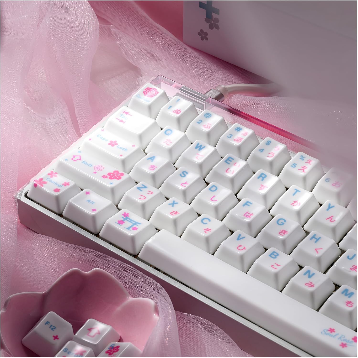 XVX Mild Spring Glaze Ceramic Keycaps Cherry Profile 120-Key Sakura Design