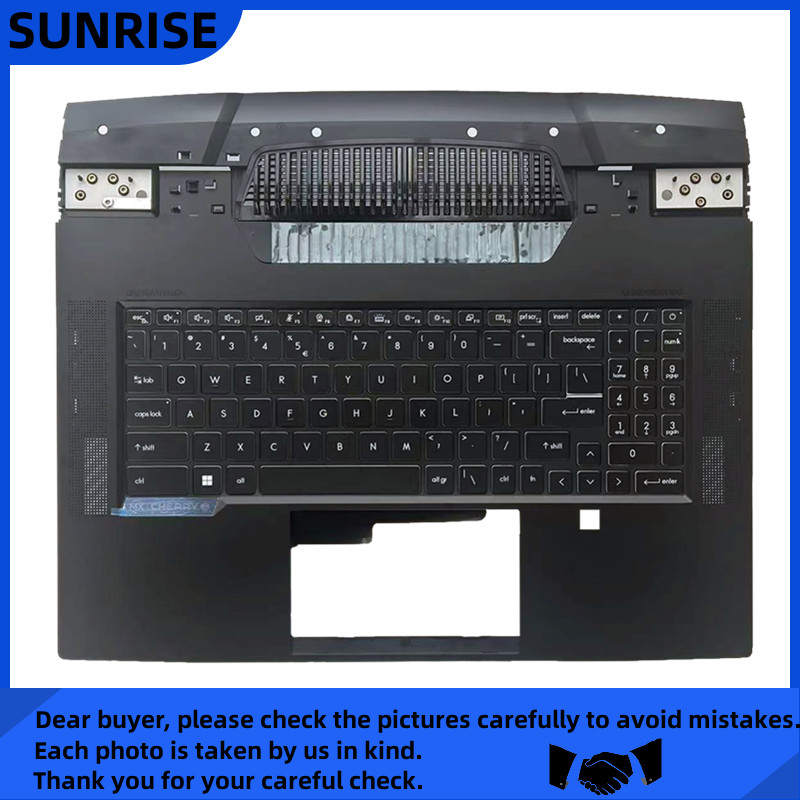 New For MSI TITAN GT77 12UGS-009 MS-17Q1 Palmrest Cover With Backlit Keyboard