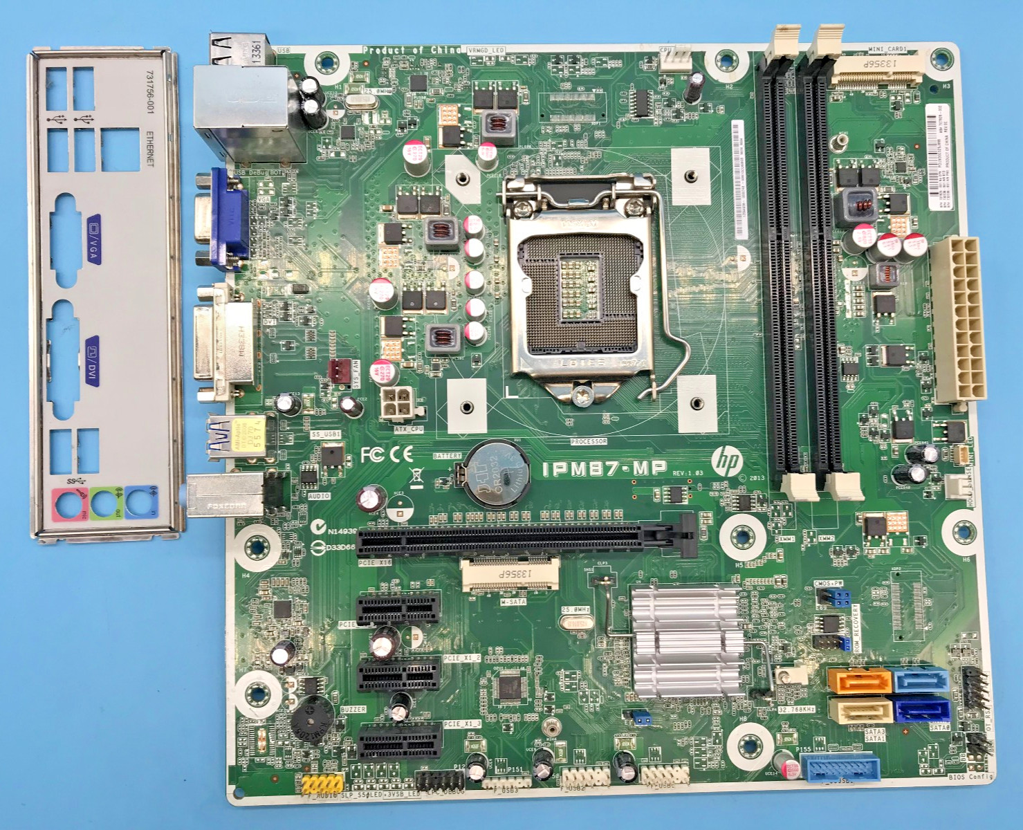 HP IPM87-MP REV:1.03 707825-002 DDR3 -mATX - Socket 1150 - with I/O Shield#M3128