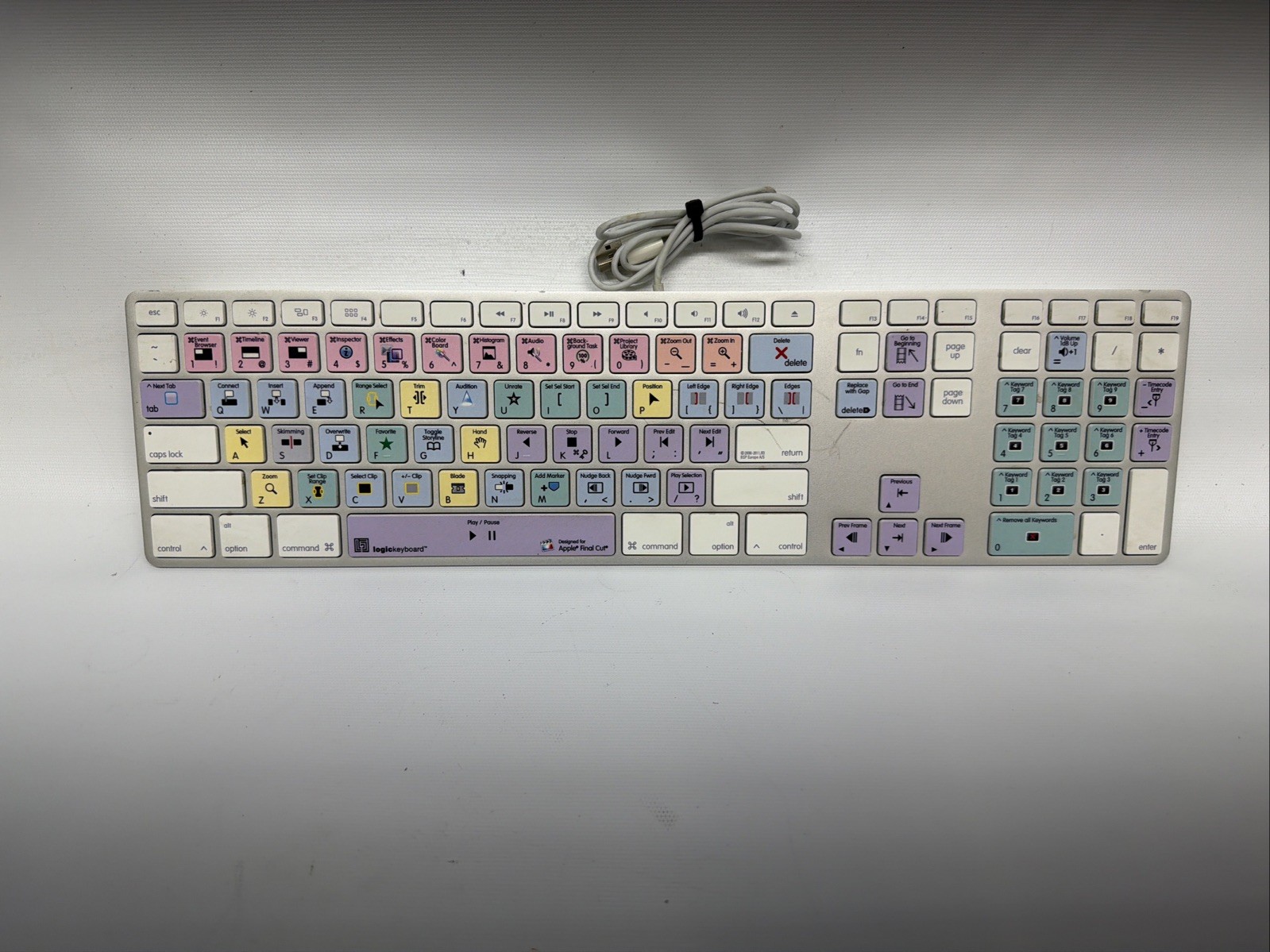 Apple A1243 Logic Keyboard Avid Pro Tools Wired Keyboard USB Works