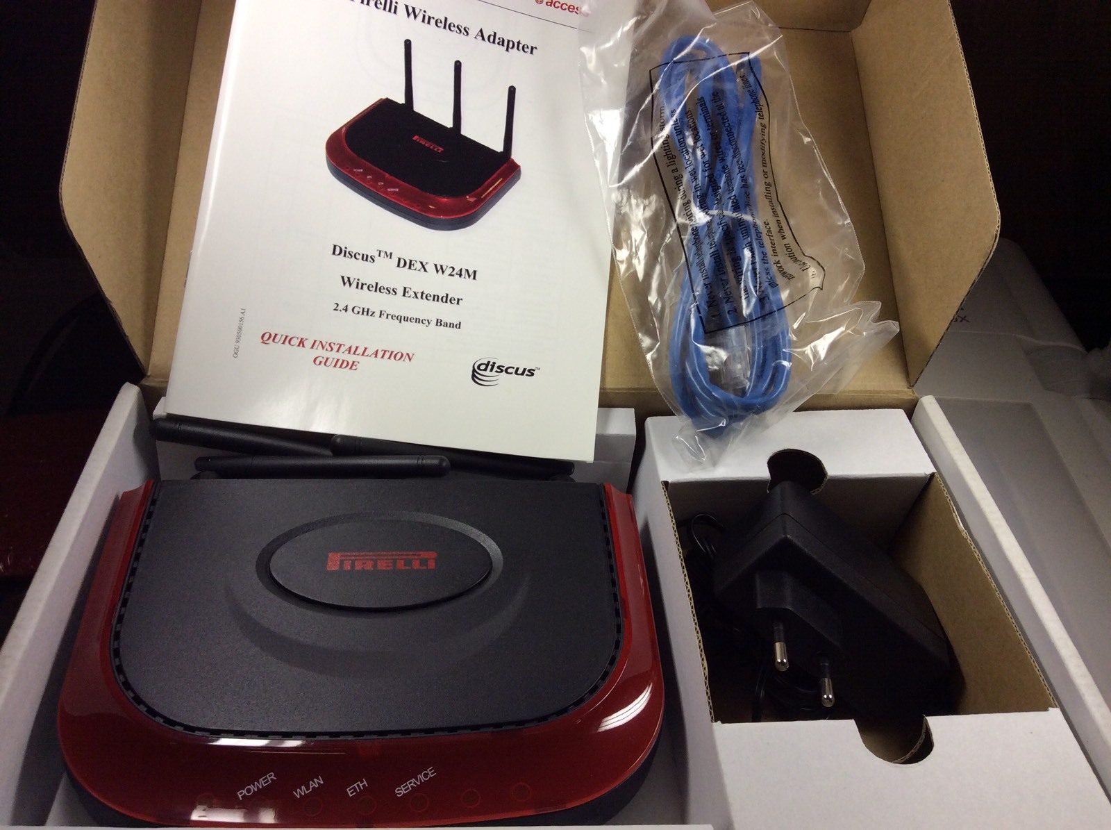 Pirelli Wireless Adapter Discus Dex W24M Extender 2.4ghz Frequency Band