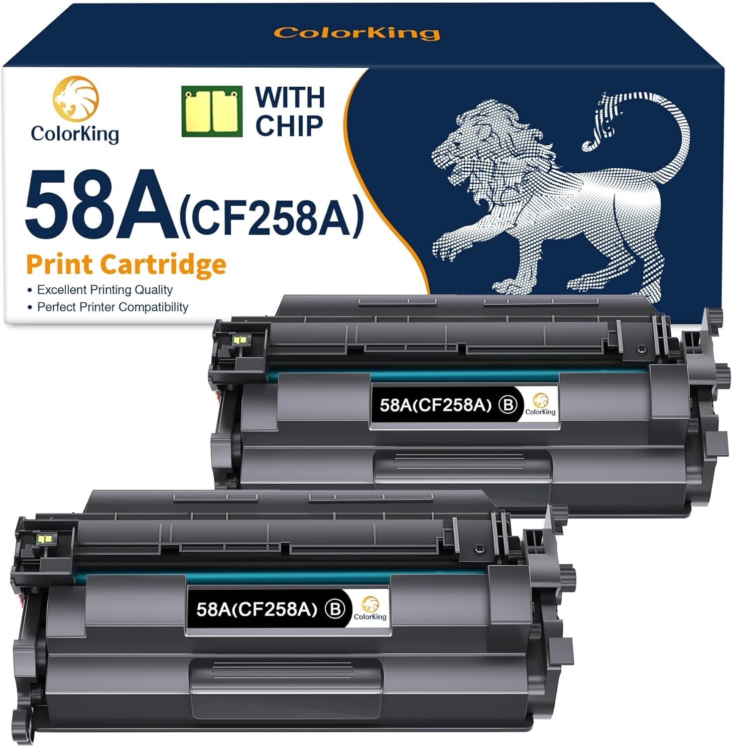 ColorKing Compatible Toner Cartridge Replacement for HP 58A CF258A 58X CF258X fo